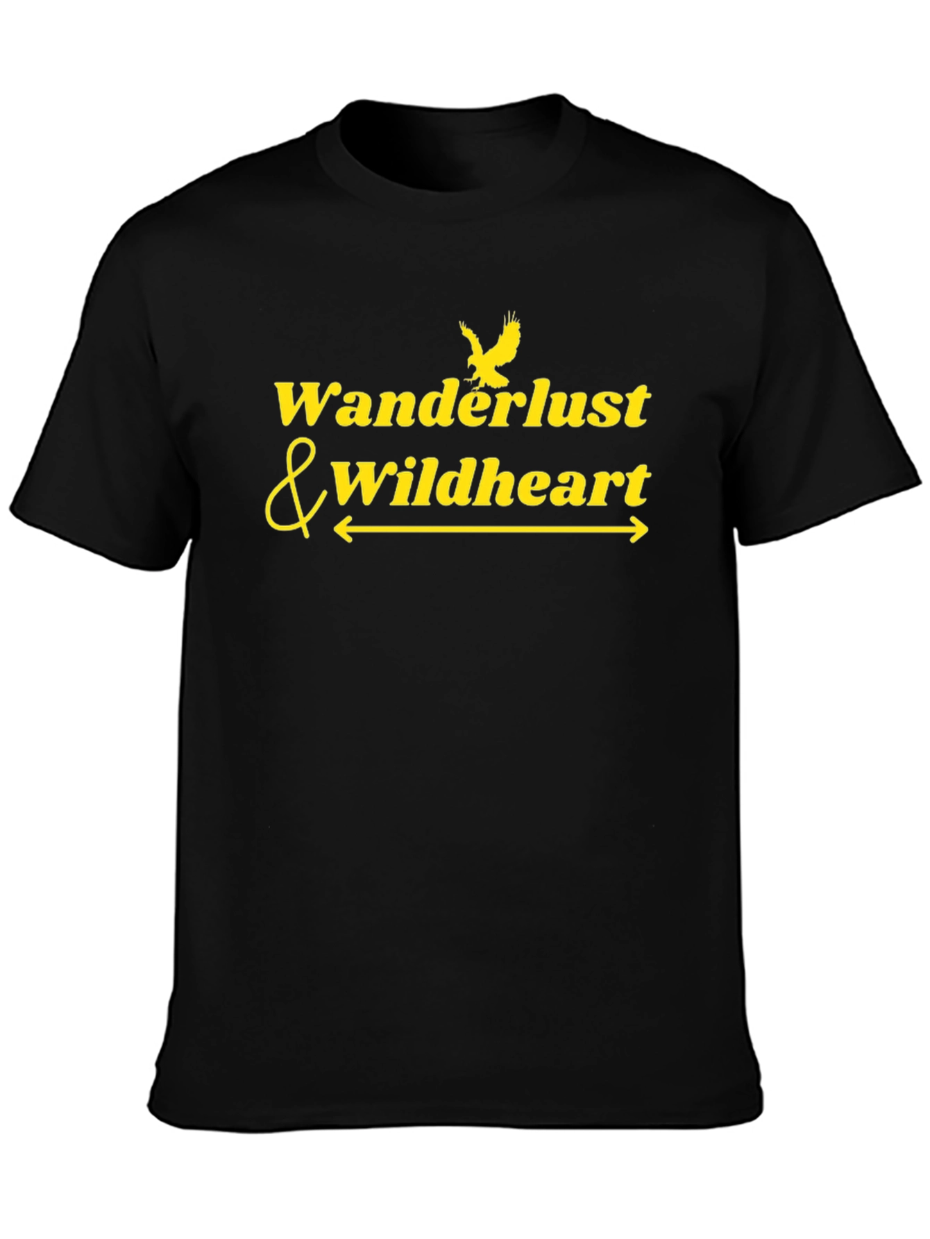 Wanderlust & Wildheart Graphic T-Shirt - Black