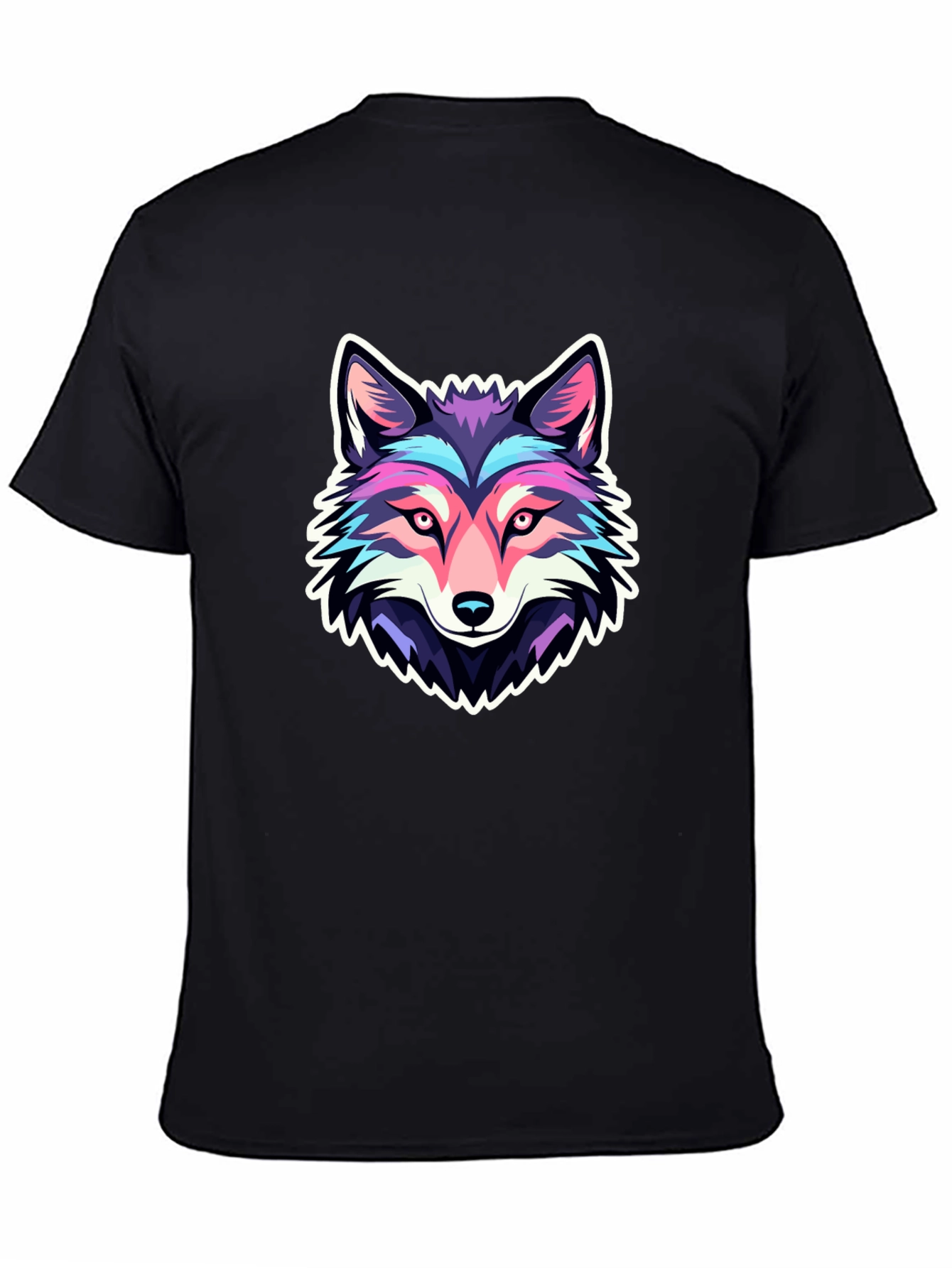 Cool Wolf Graphic Tee - Black