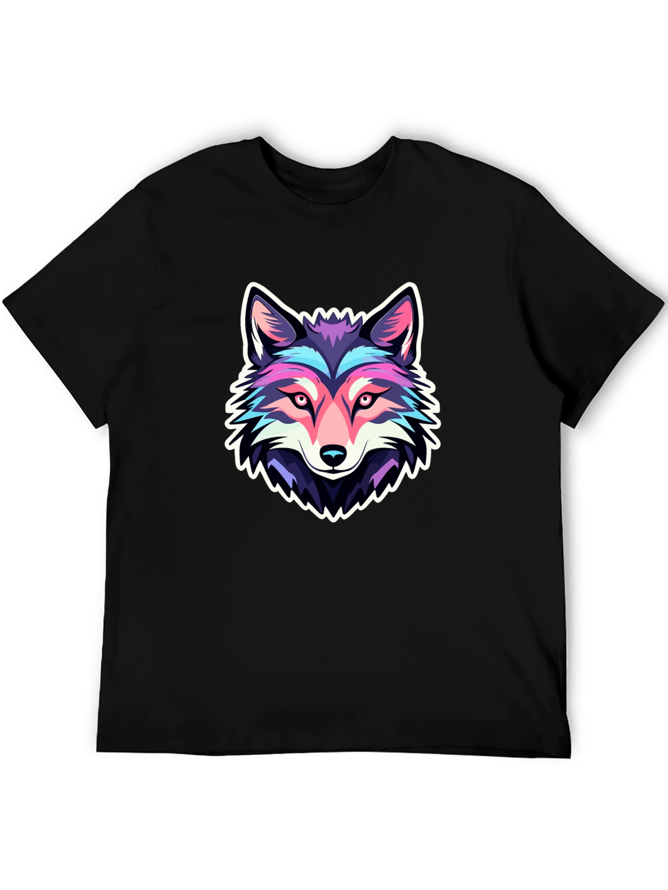 Cool Wolf Graphic Tee - Black