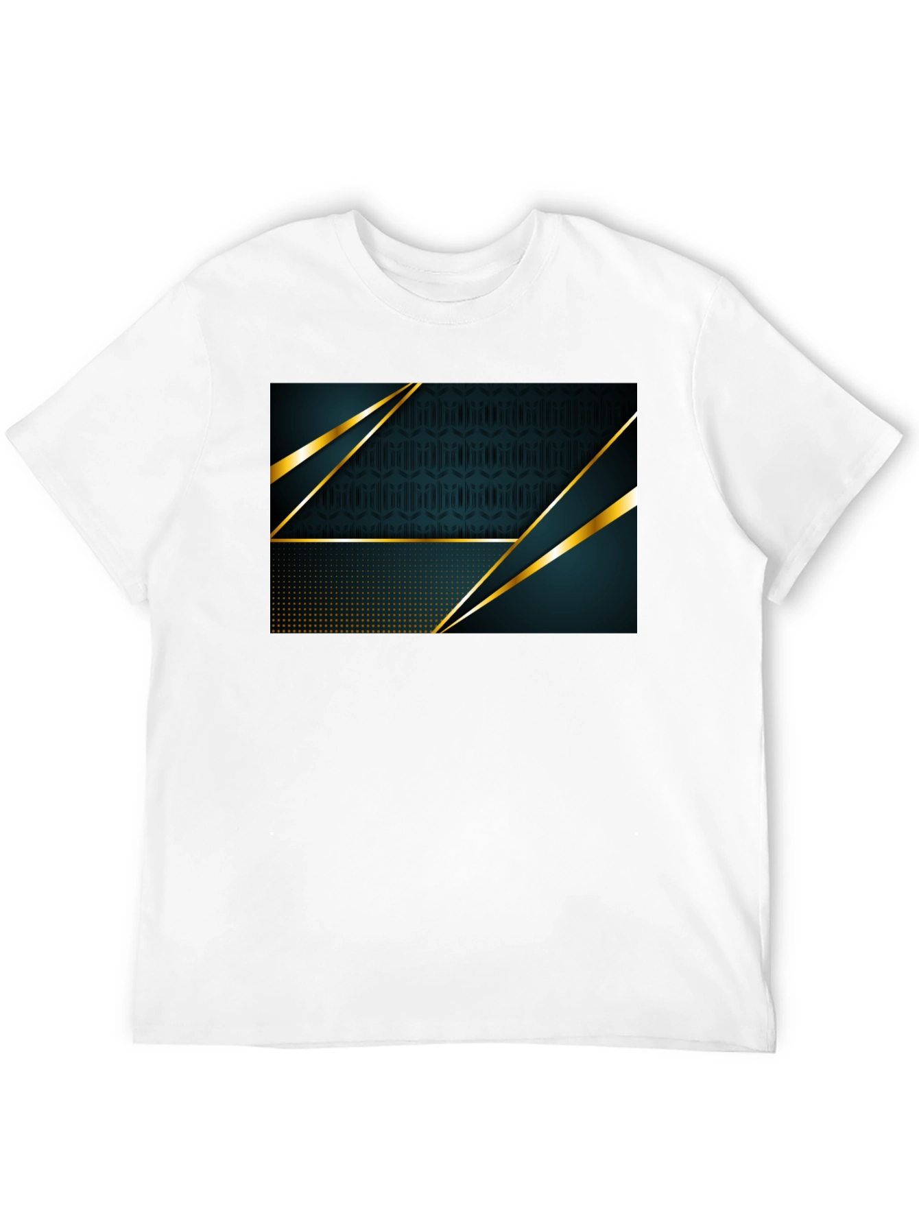 Stylish Black Tee with Geometric Design