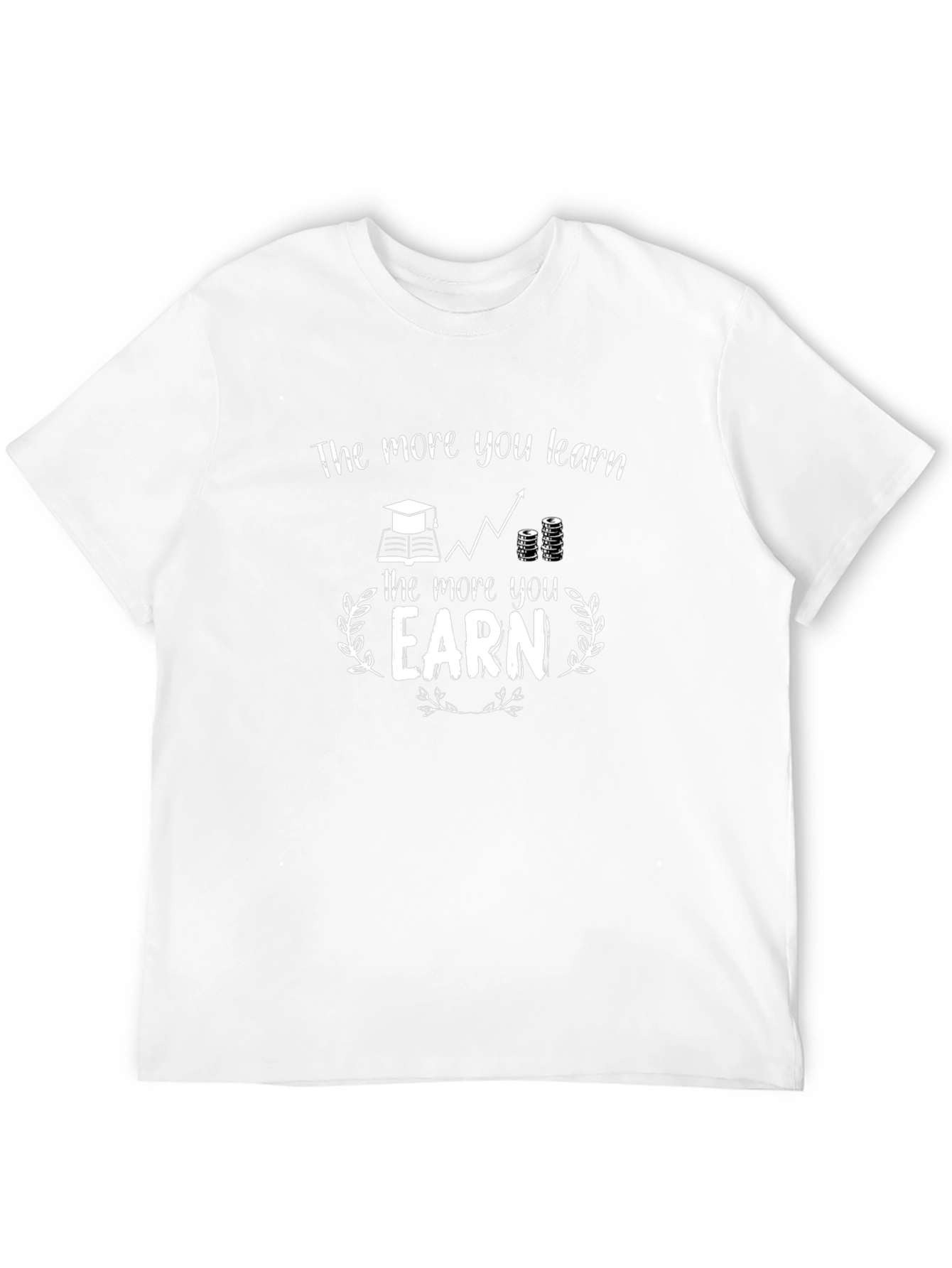 Learn & Earn Black Graphic Tee