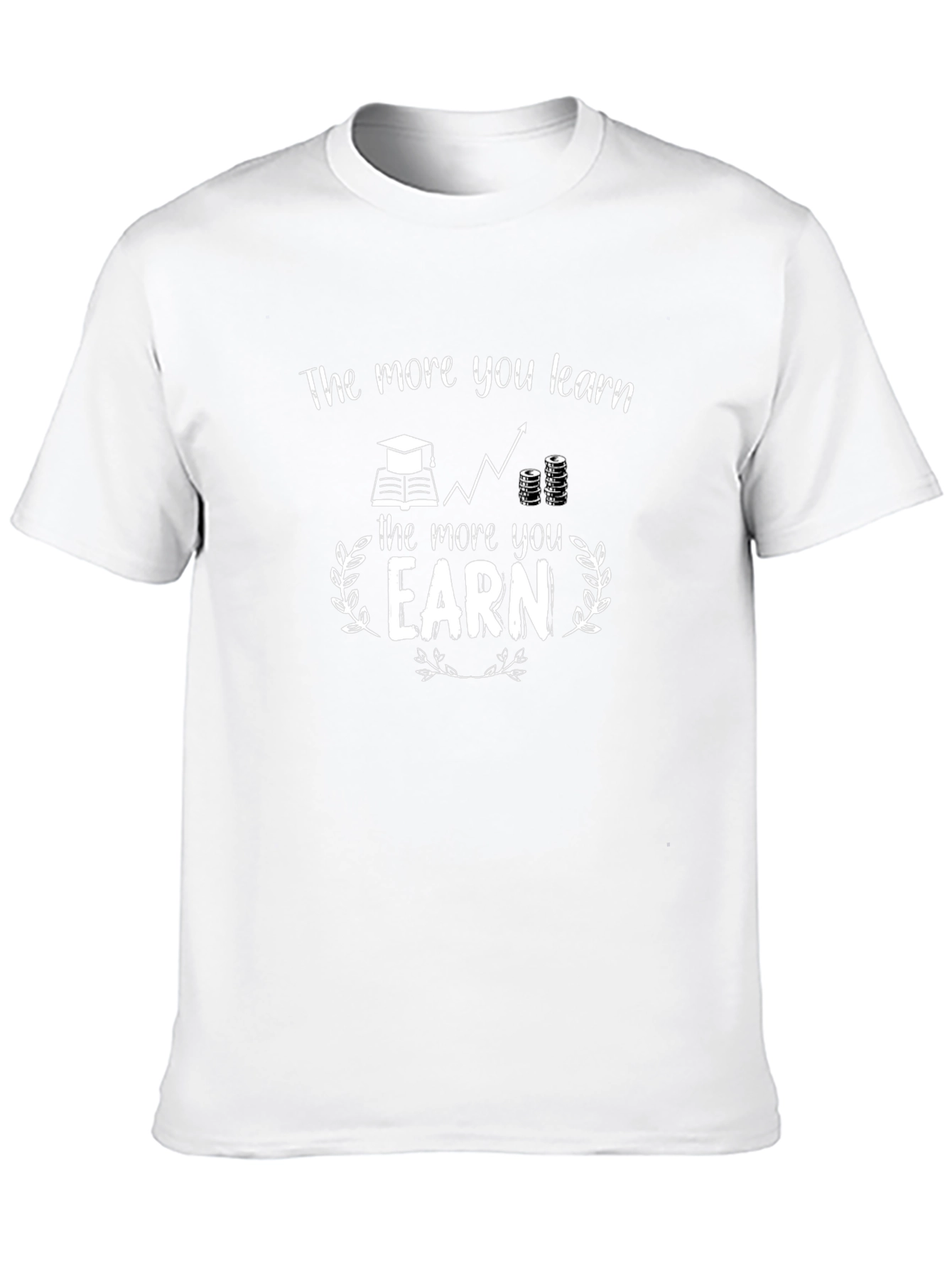 Learn & Earn Black Graphic Tee
