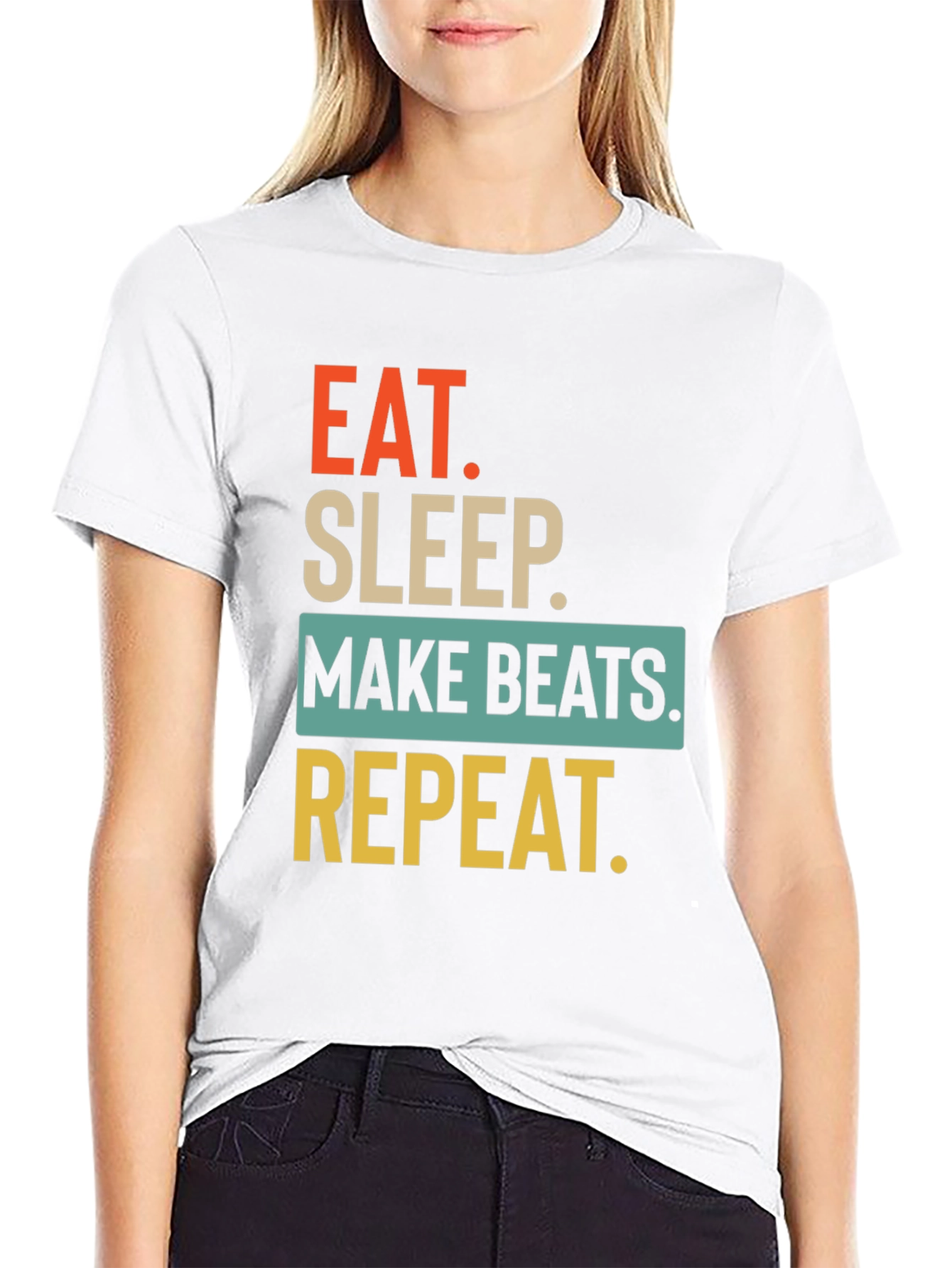 Eat Sleep Make Beats Repeat Graphic Tee