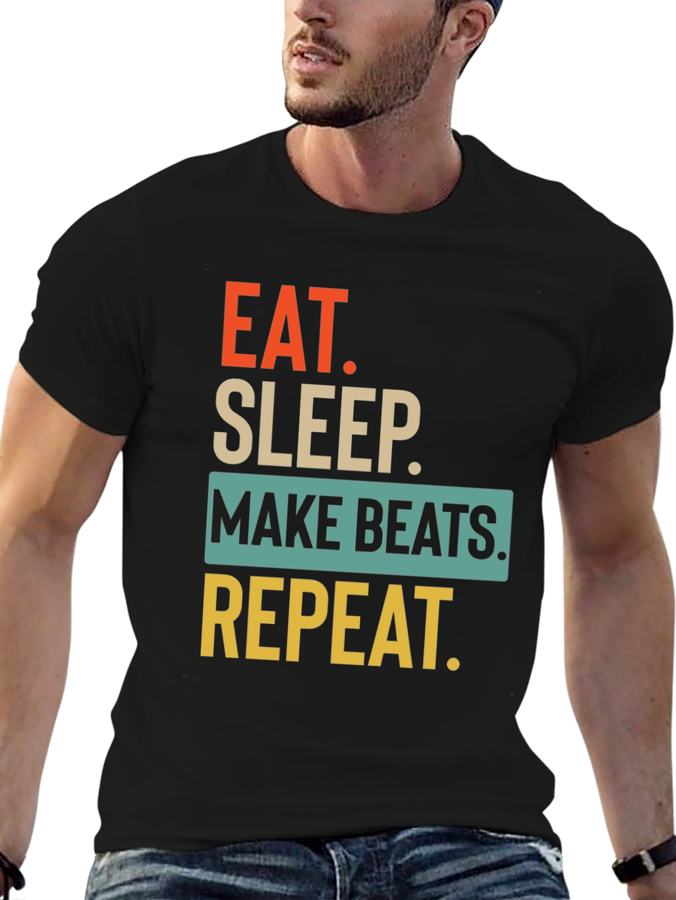 Eat Sleep Make Beats Repeat Graphic Tee
