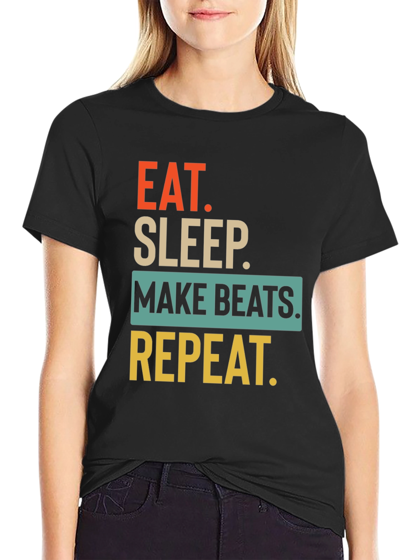 Eat Sleep Make Beats Repeat Graphic Tee