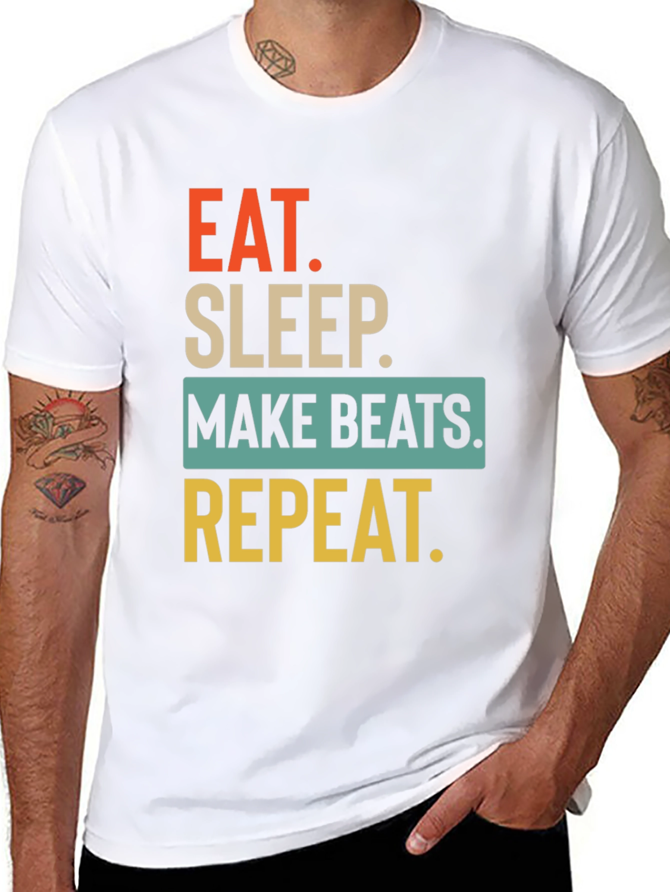 Eat Sleep Make Beats Repeat Graphic Tee