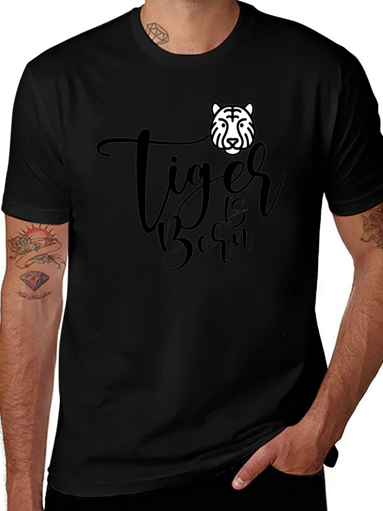 Tiger is Born Mens Graphic Tee