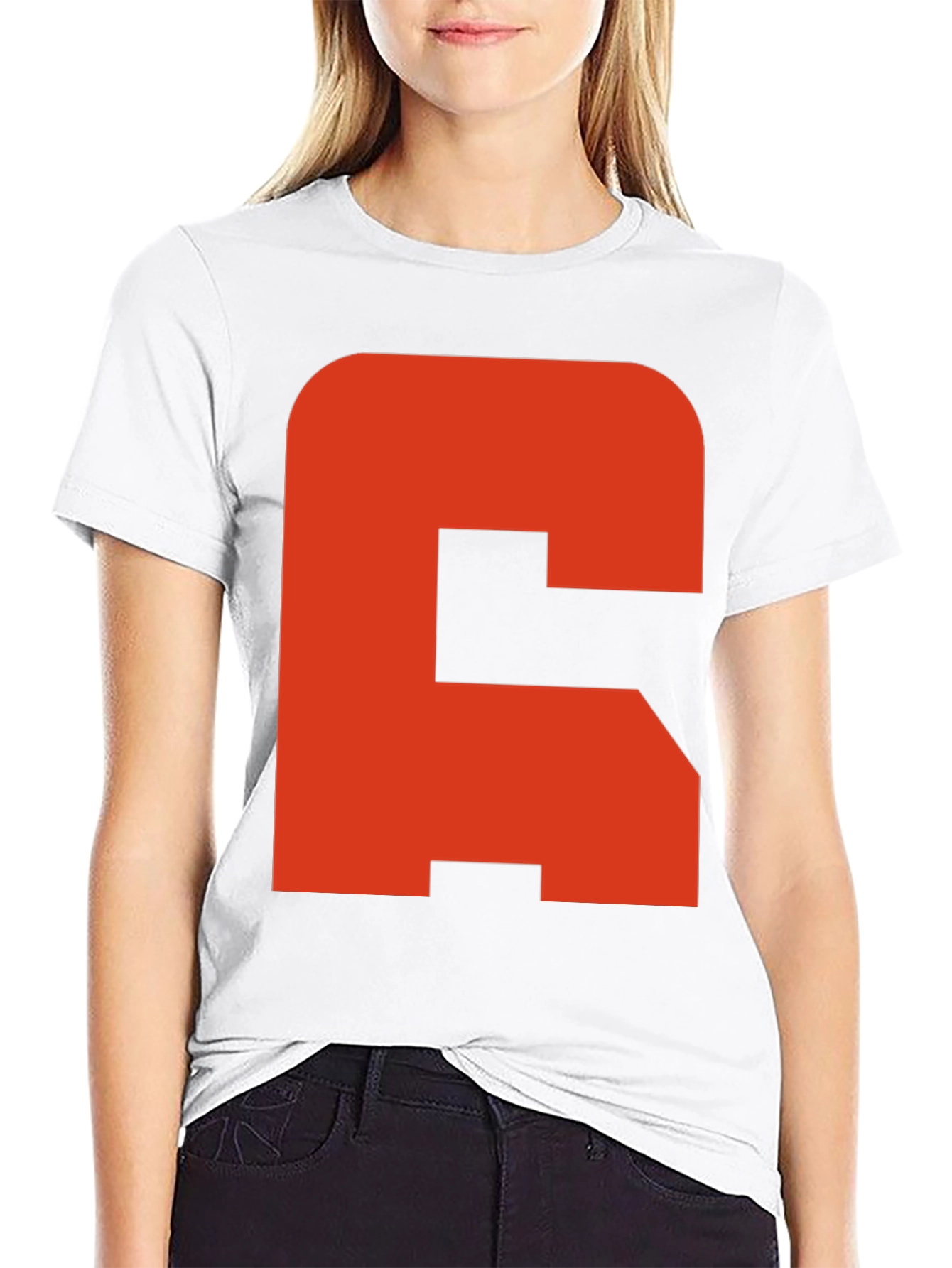 Bold Initial Tee - C Graphic Black T-Shirt