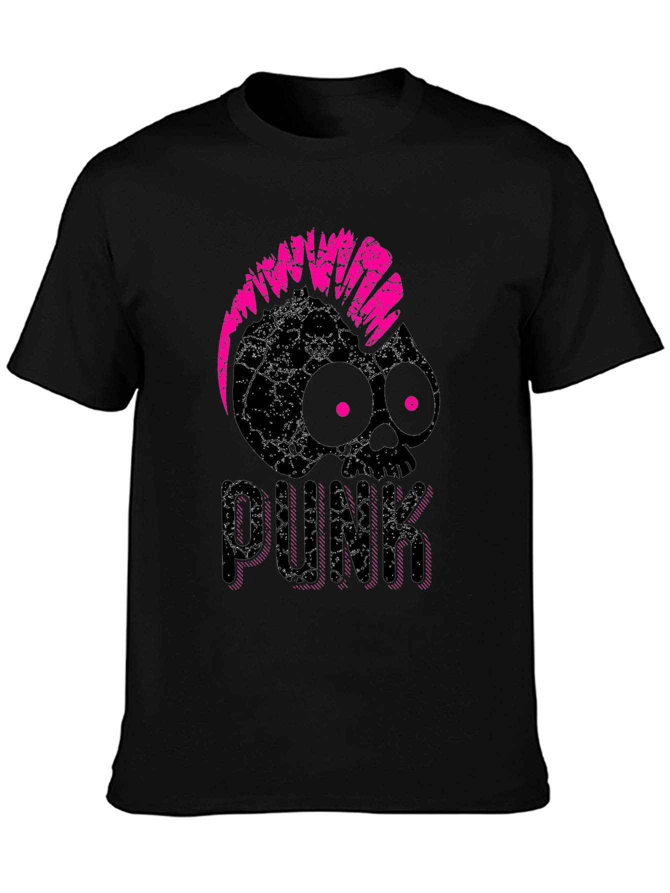 Skull Punk Black T-Shirt
