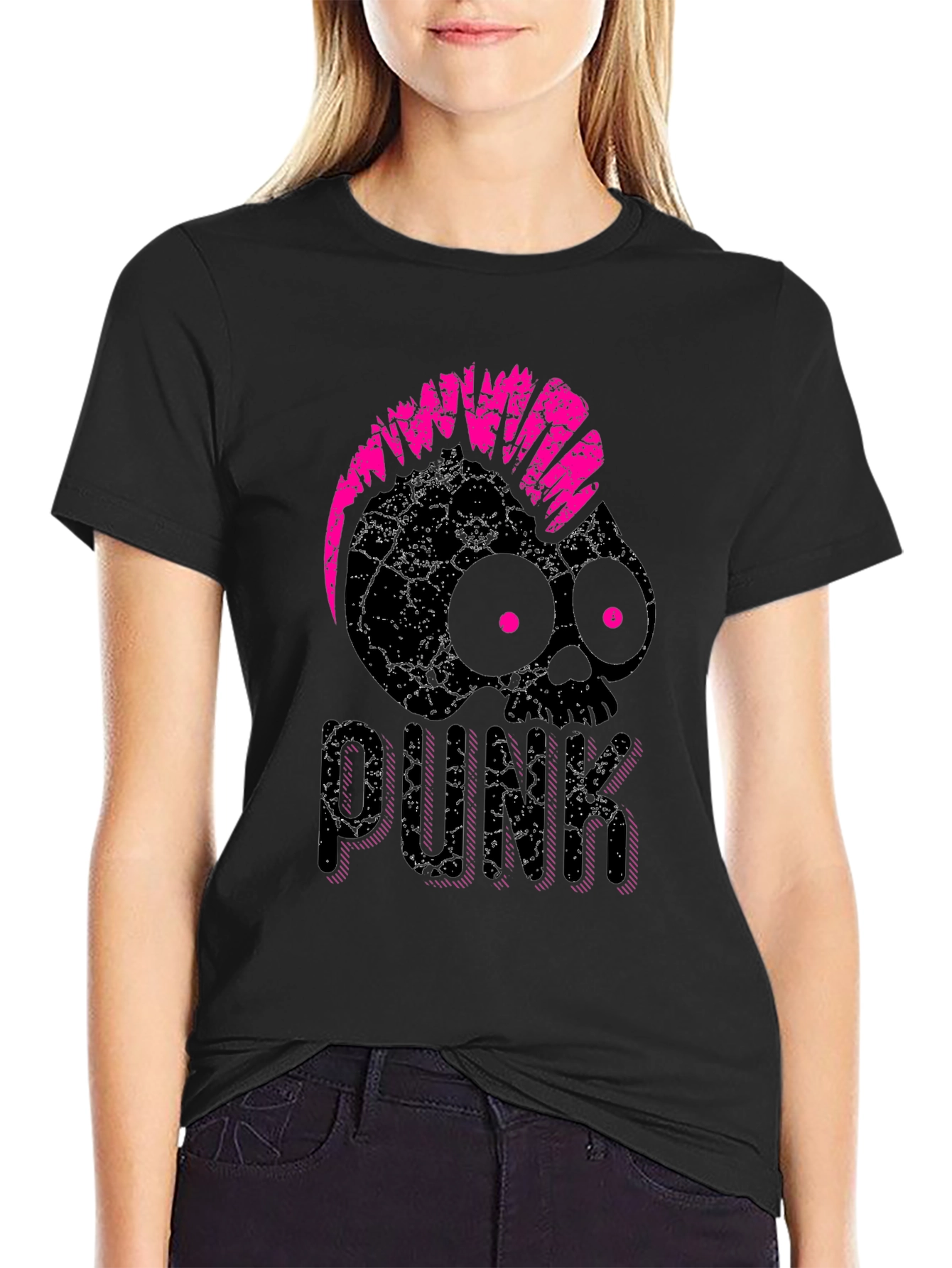 Skull Punk Black T-Shirt