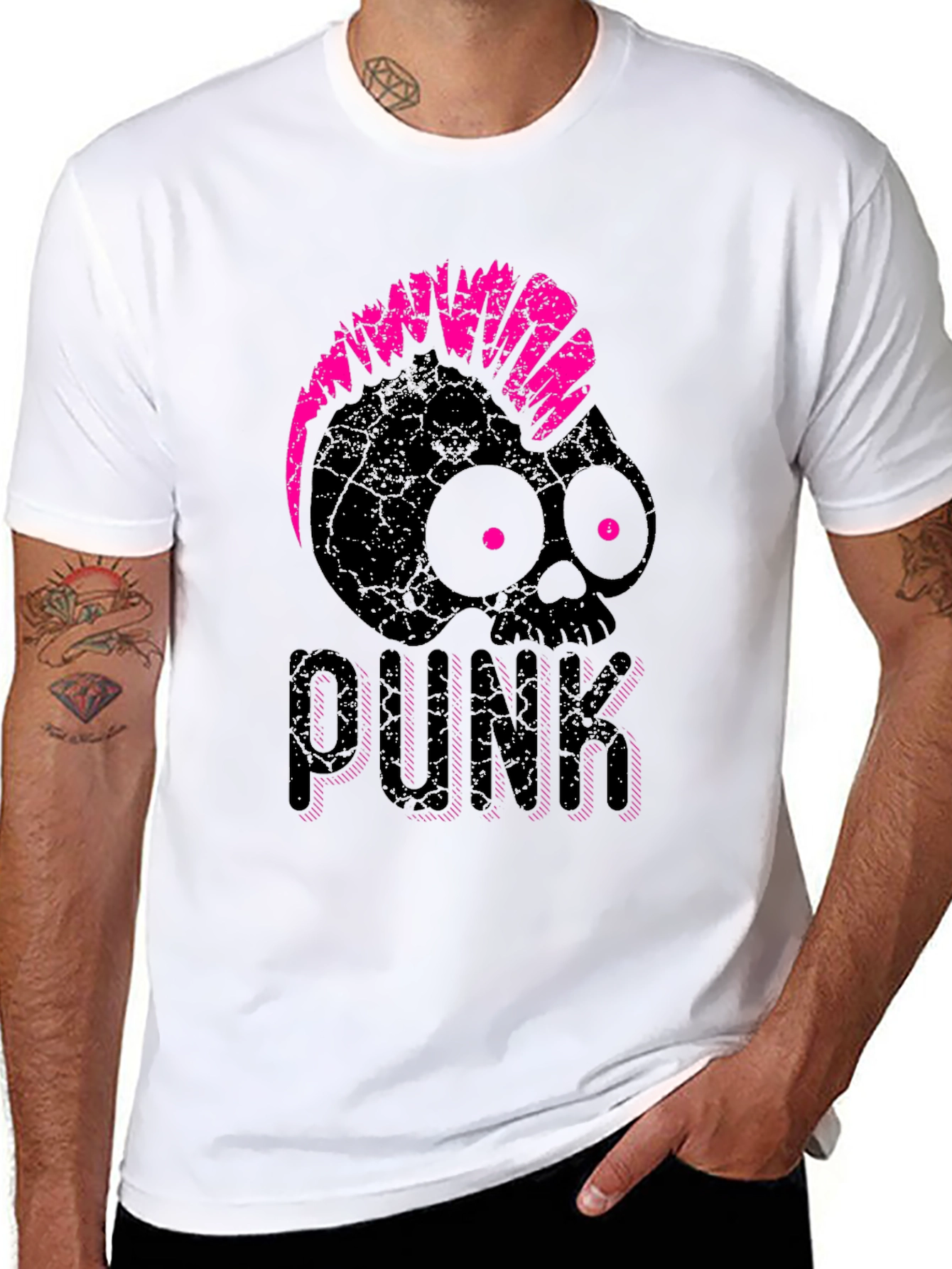 Skull Punk Black T-Shirt