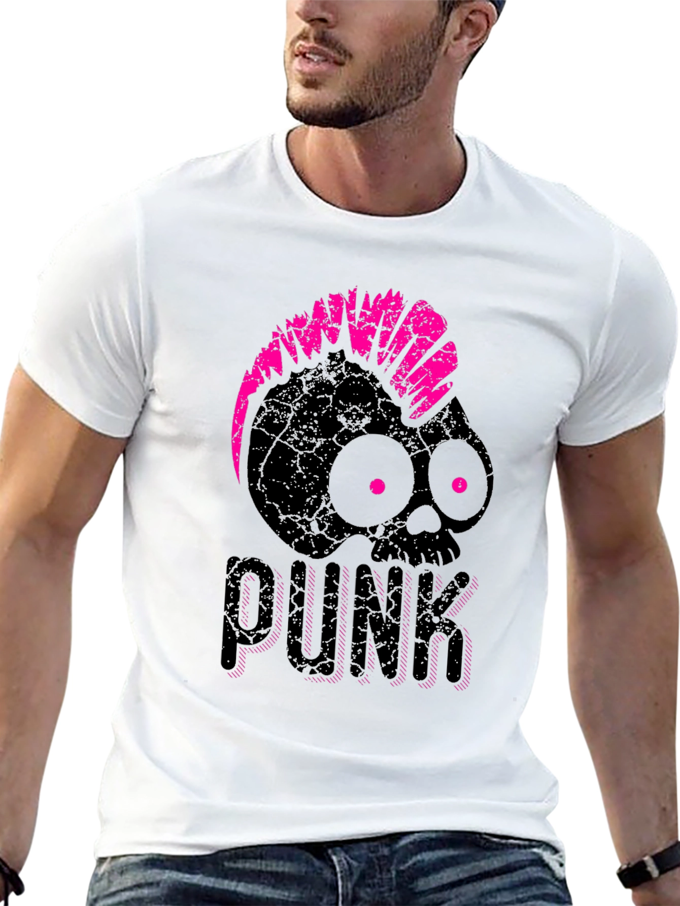 Skull Punk Black T-Shirt