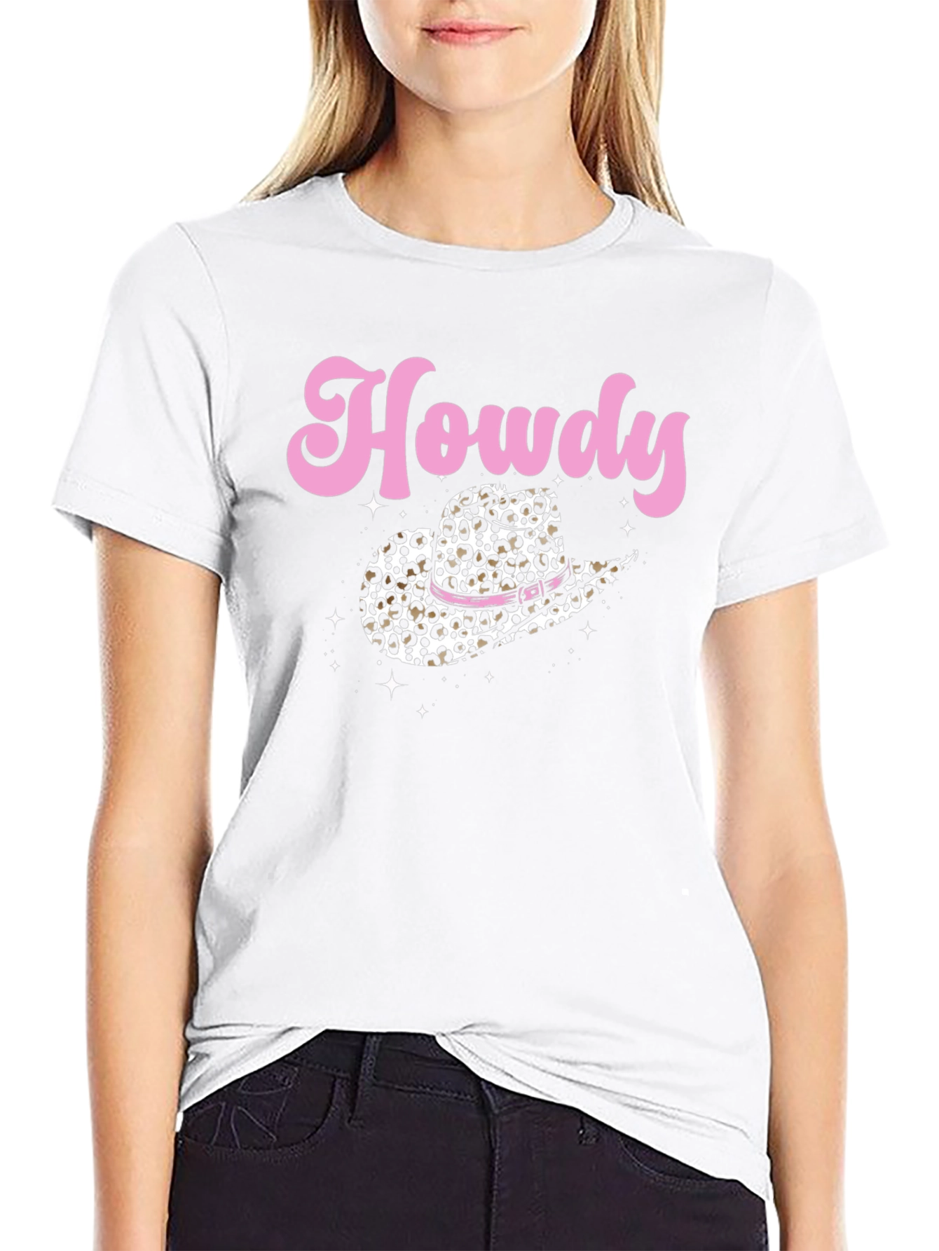 Howdy Leopard Cowboy Hat Graphic Tee