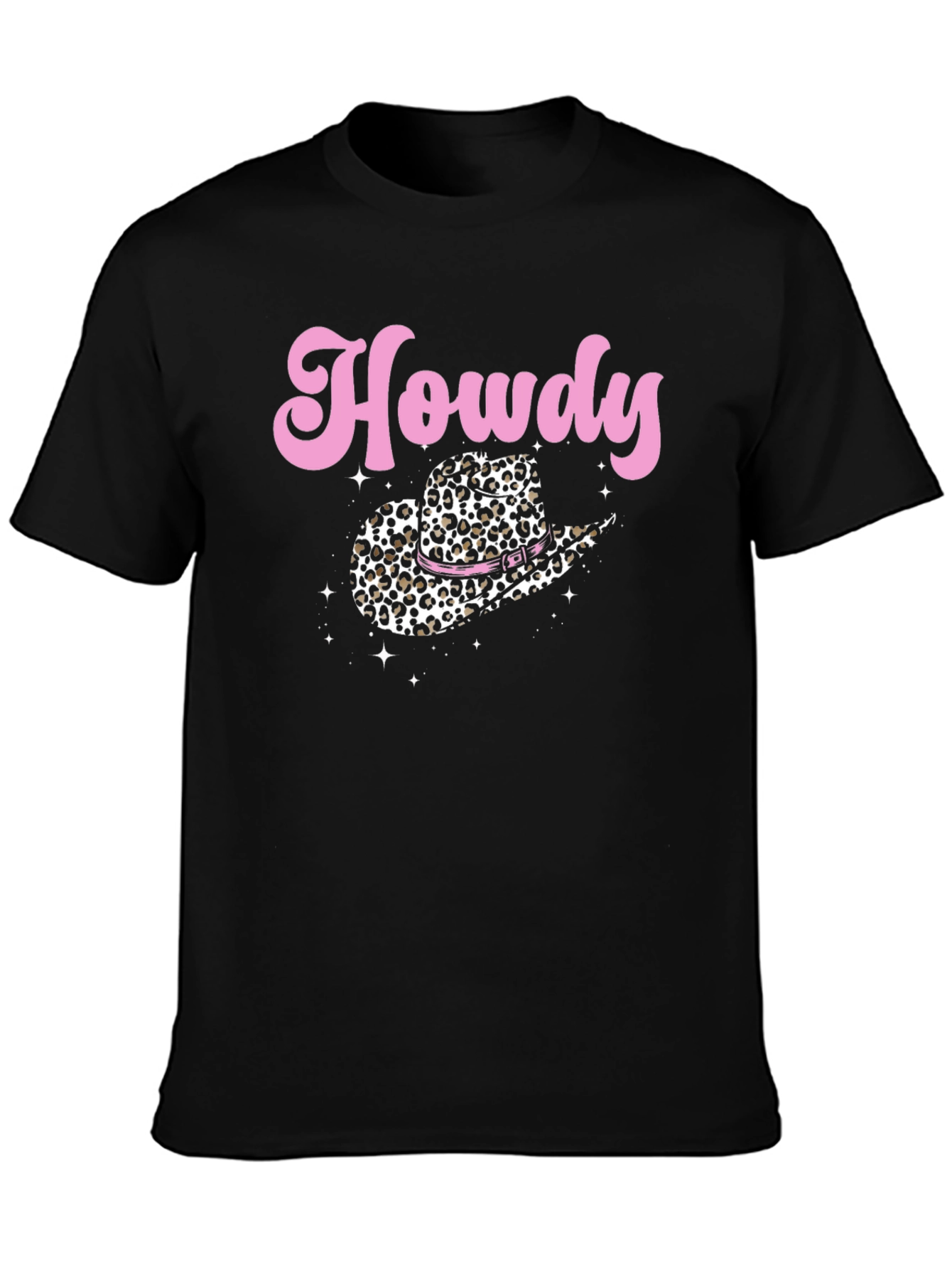 Howdy Leopard Cowboy Hat Graphic Tee