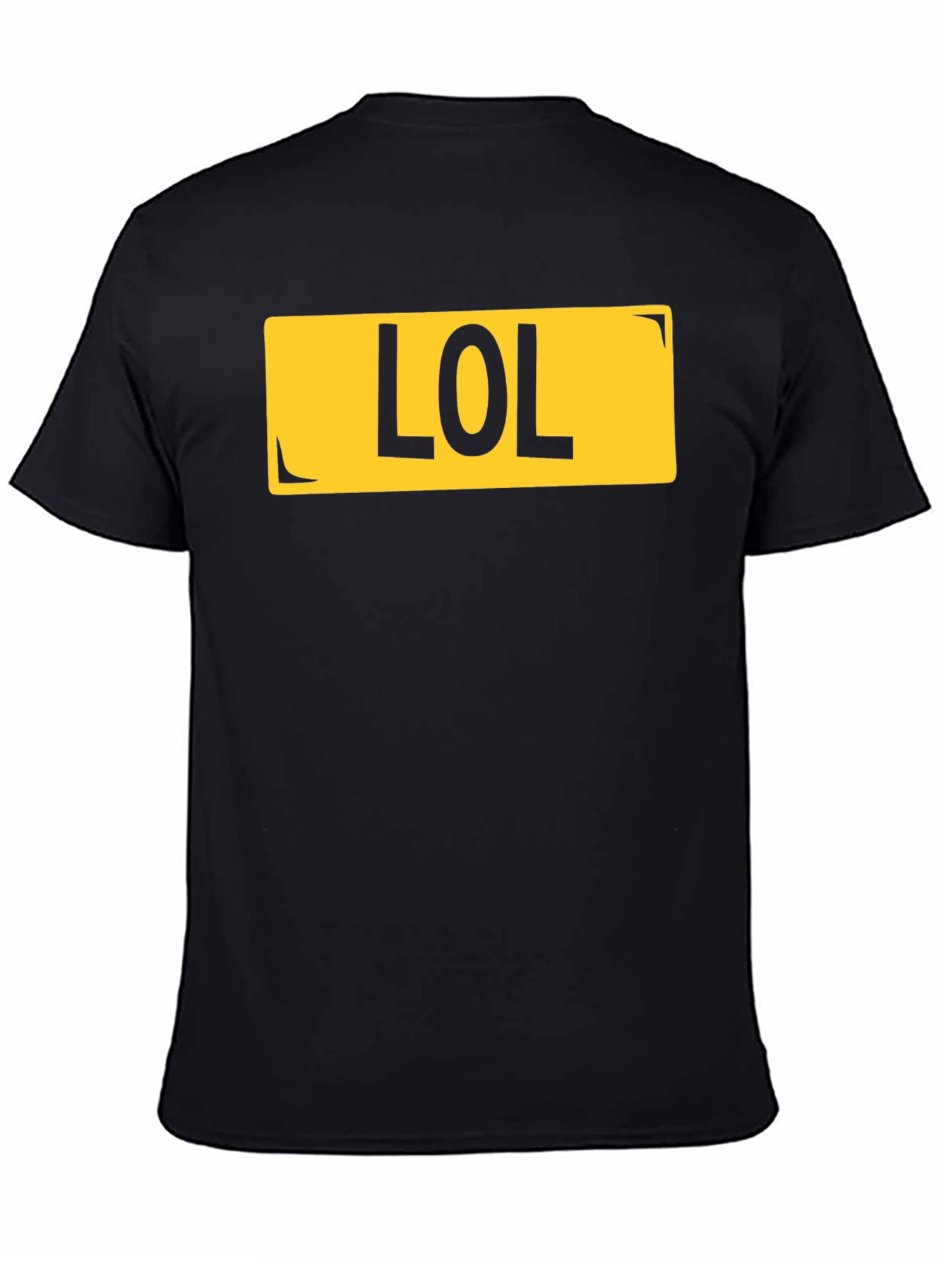 LOL License Plate Style Black T-Shirt