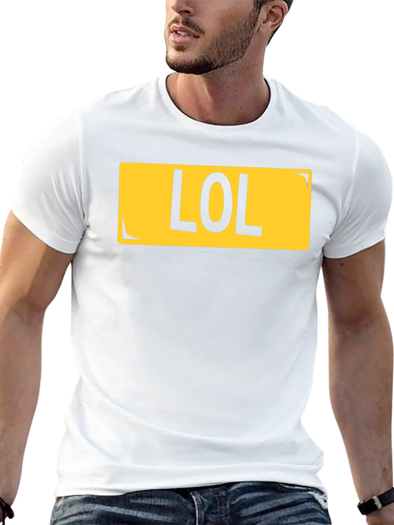 LOL License Plate Style Black T-Shirt