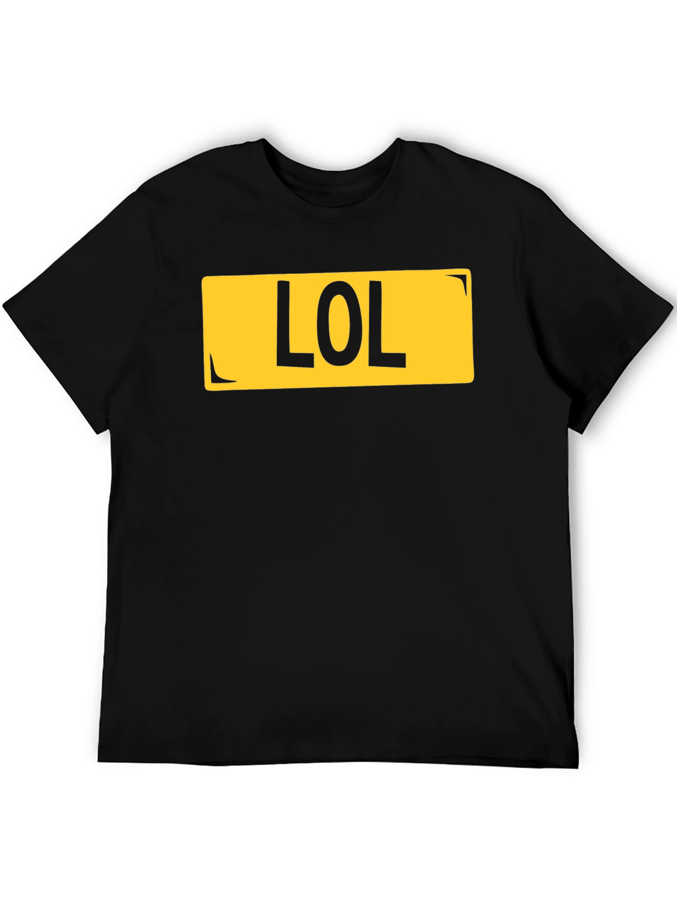 LOL License Plate Style Black T-Shirt