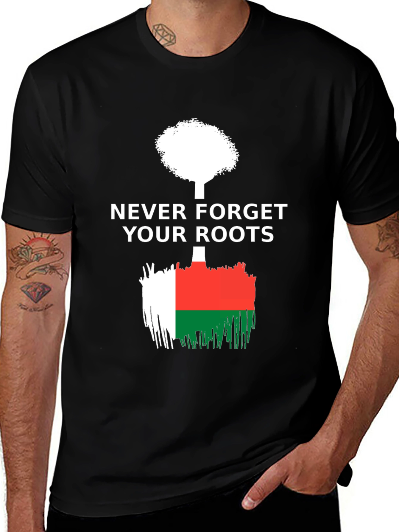 Never Forget Your Roots Madagascar Flag T-Shirt