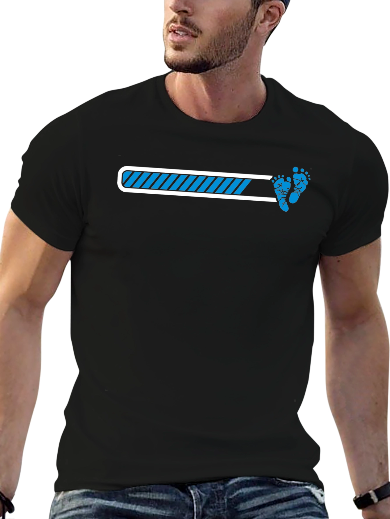 Baby Loading Black Tee - Expecting Parents Gift