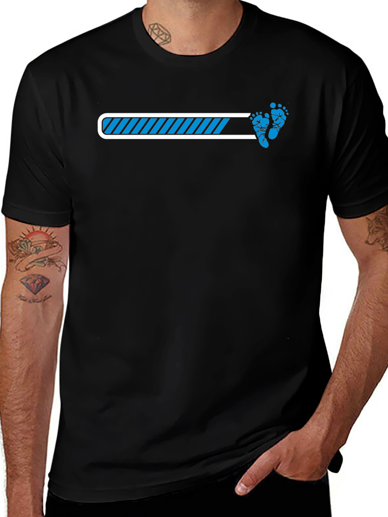 Baby Loading Black Tee - Expecting Parents Gift