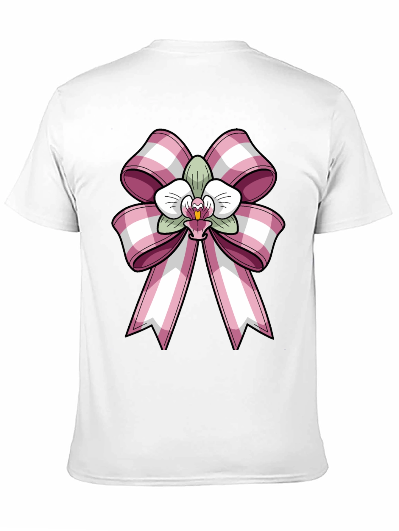 Orchid Bow Graphic Tee - Stylish Casual Wear