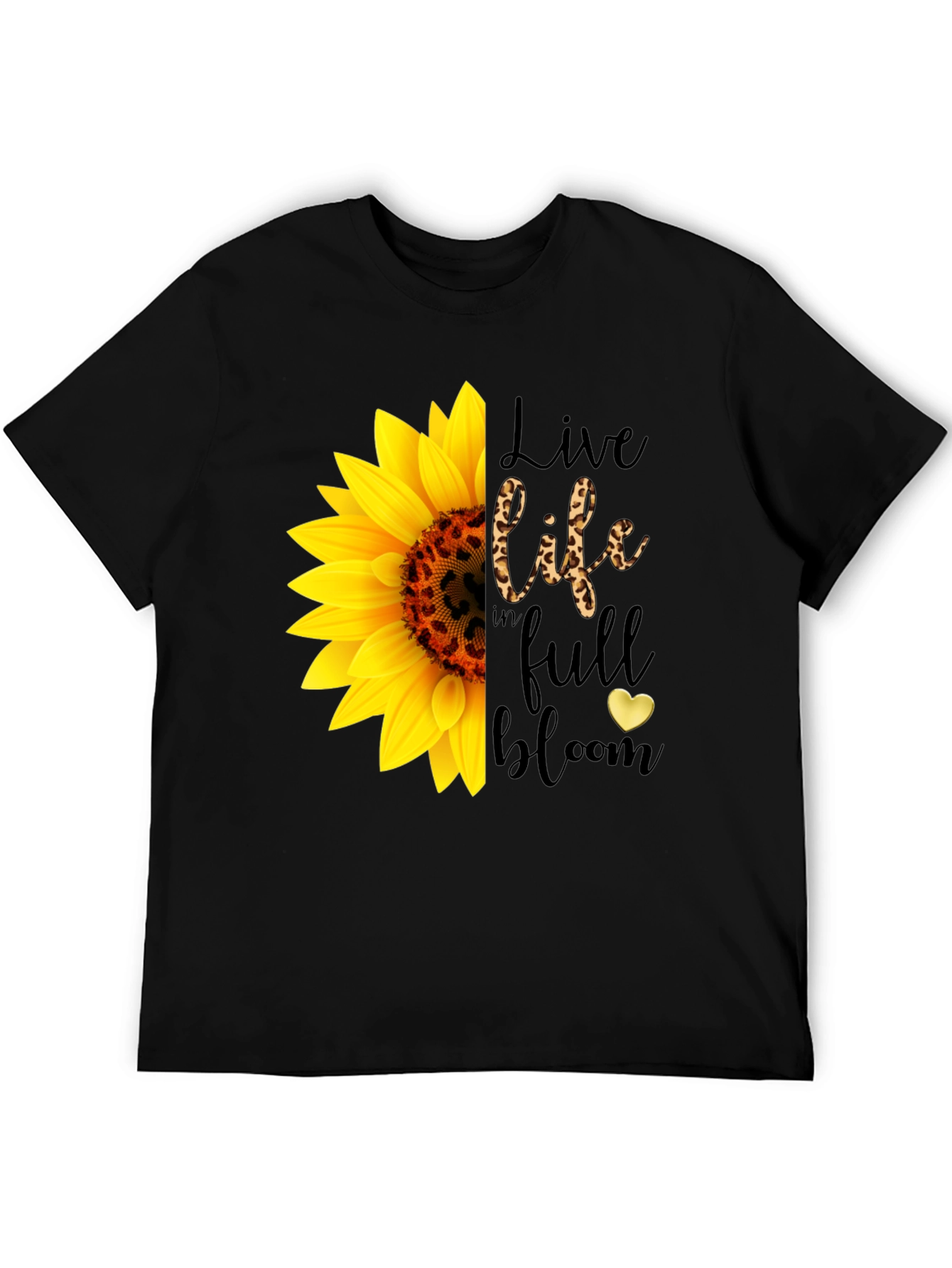 Sunflower Graphic Tee - Live Life in Full Bloom