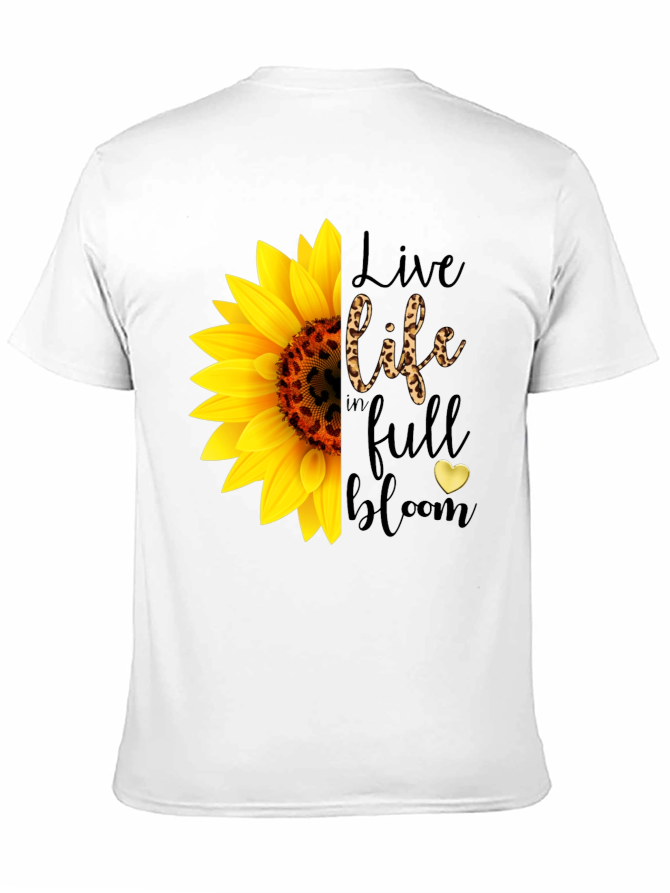 Sunflower Graphic Tee - Live Life in Full Bloom