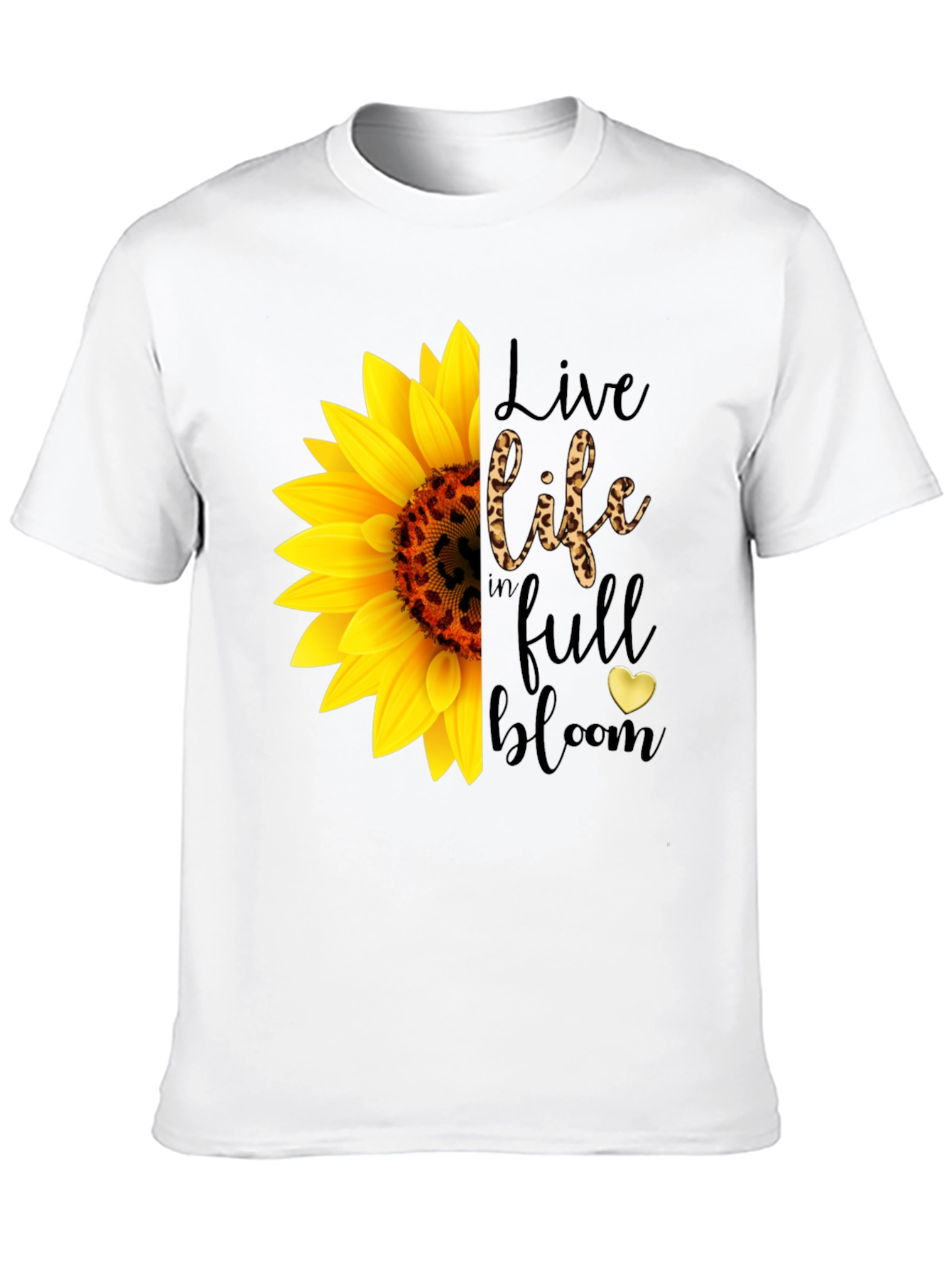 Sunflower Graphic Tee - Live Life in Full Bloom