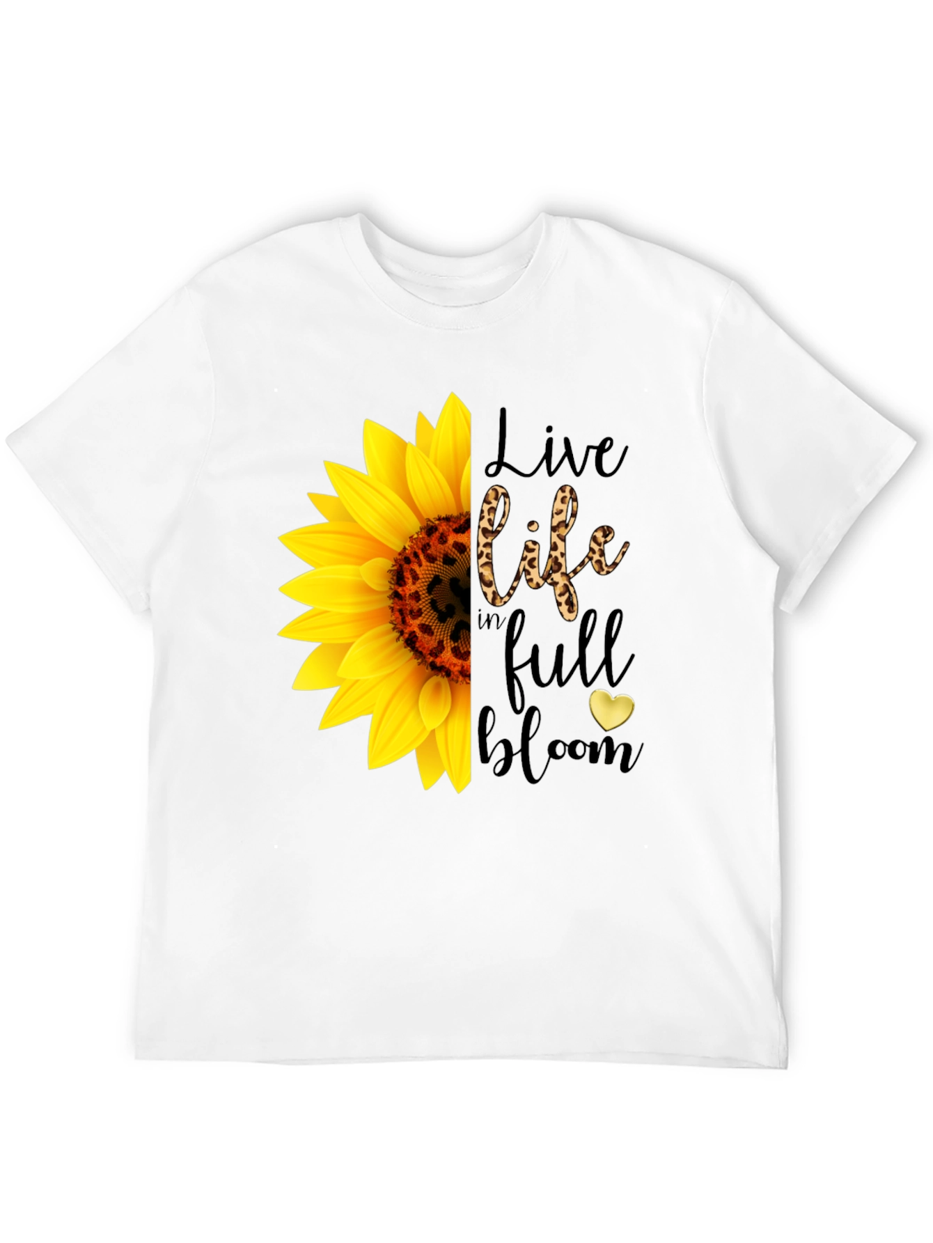 Sunflower Graphic Tee - Live Life in Full Bloom