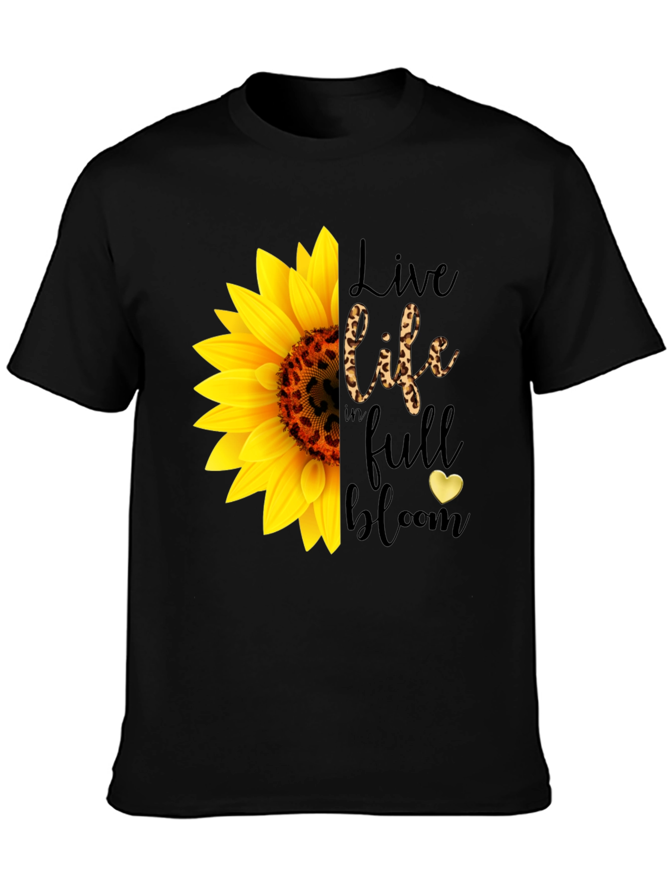 Sunflower Graphic Tee - Live Life in Full Bloom