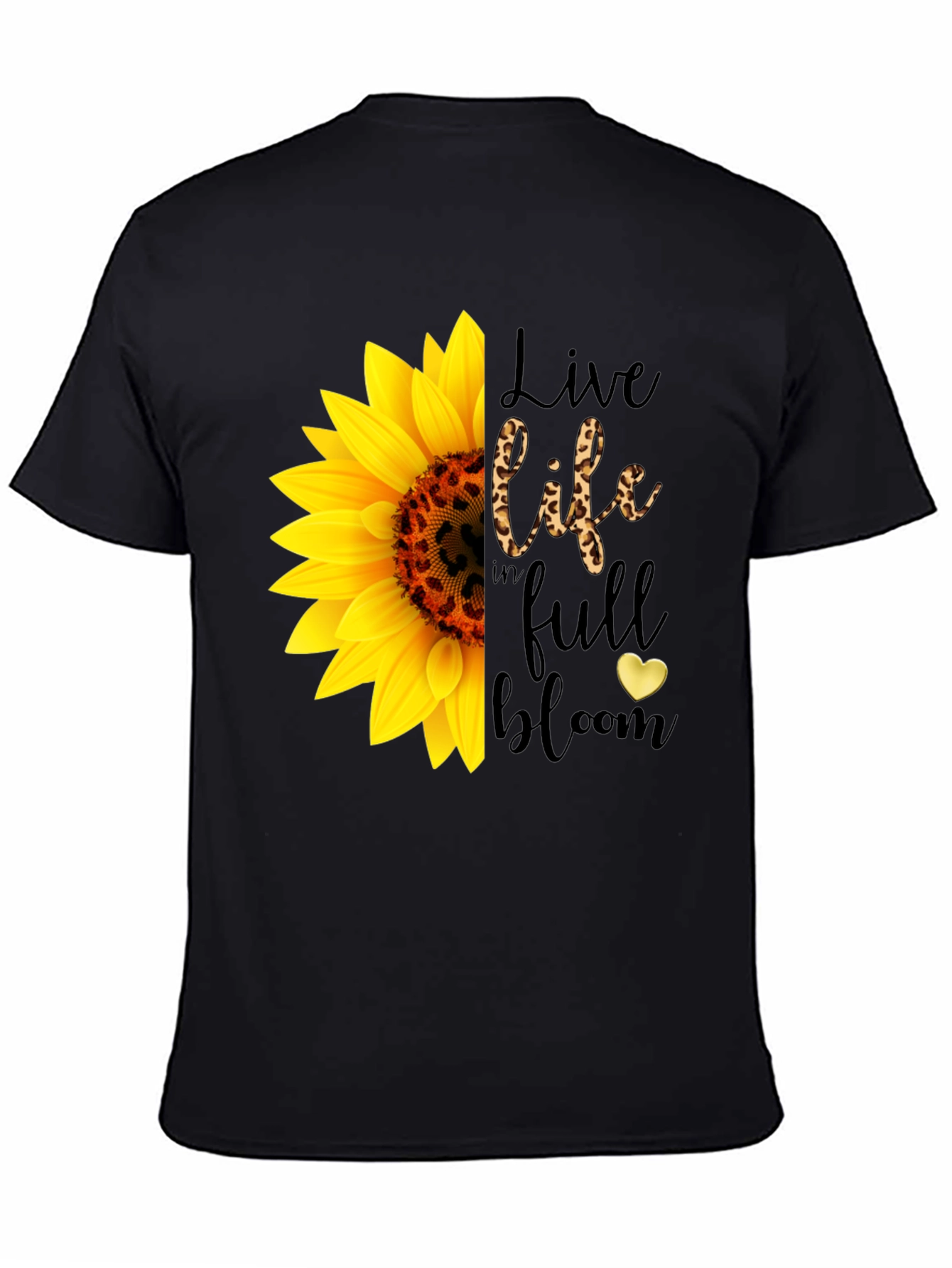 Sunflower Graphic Tee - Live Life in Full Bloom