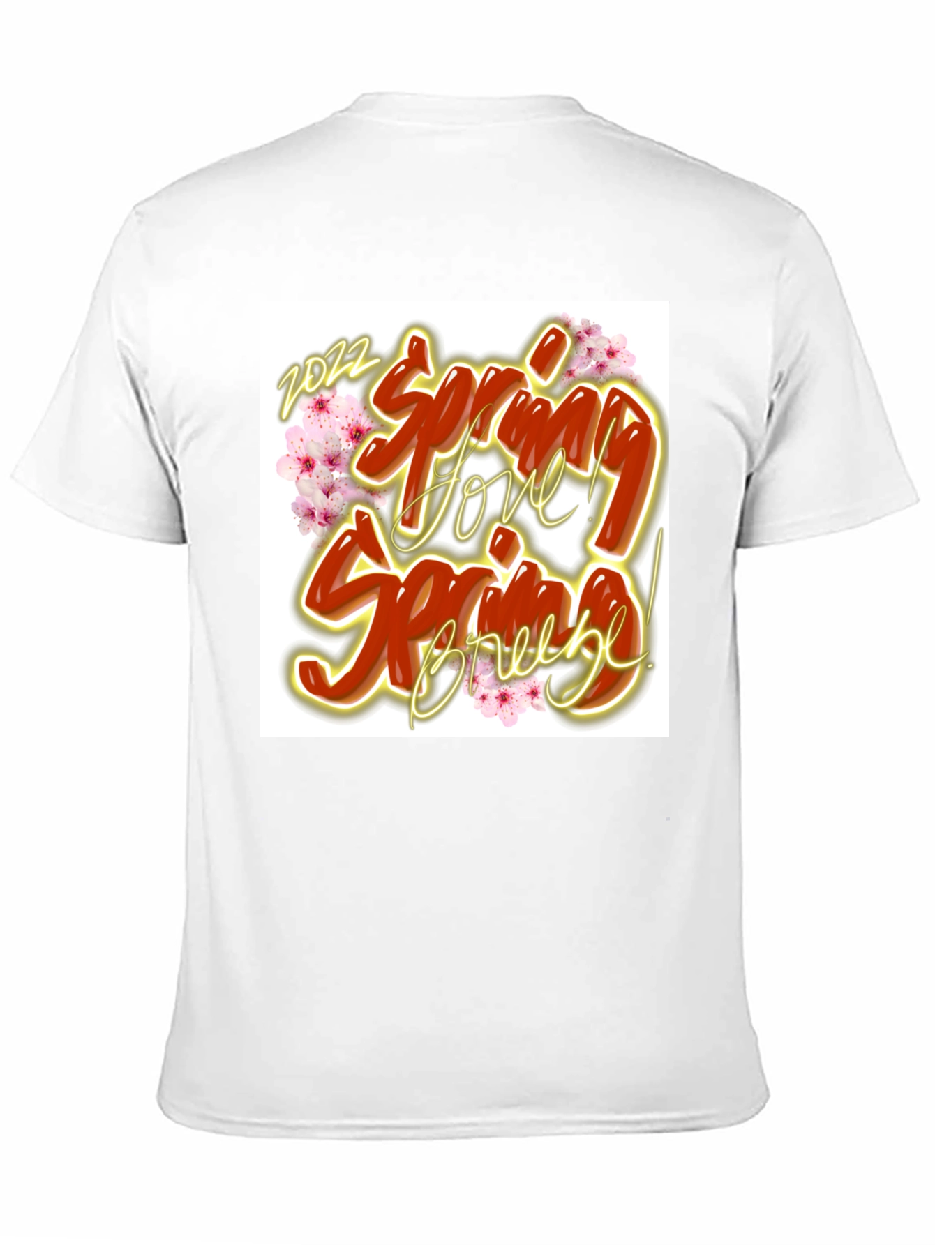 Spring Love Breeze Black Graphic T-Shirt