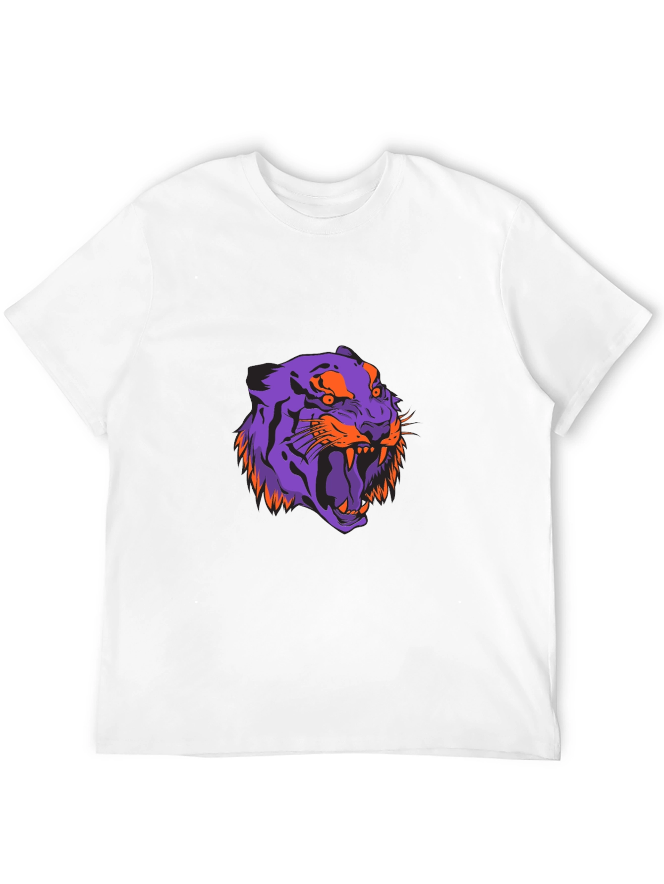 Bold Tiger Graphic Tee - Black Cotton Blend