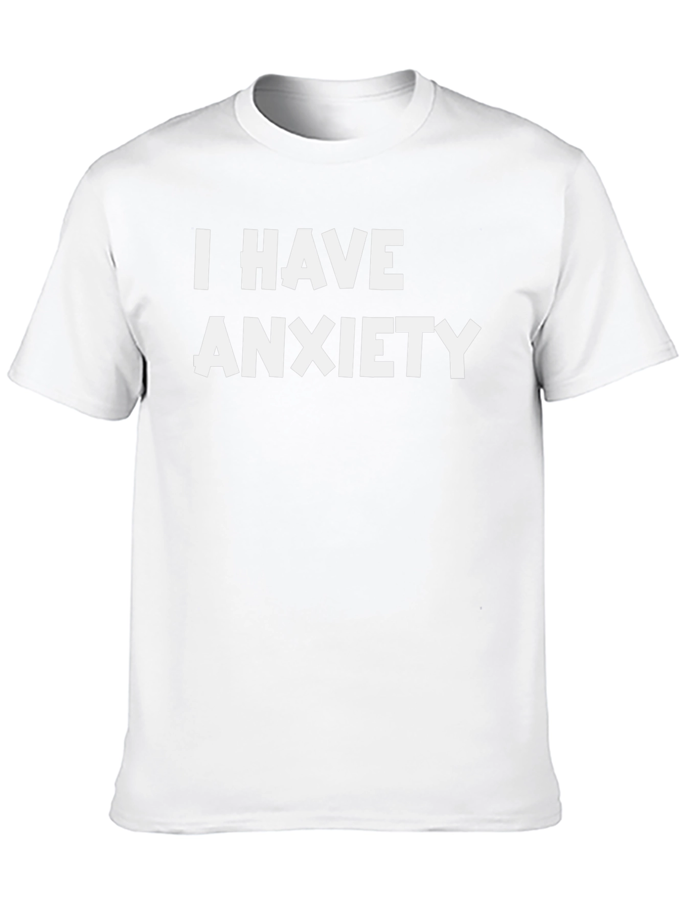 Anxiety T-Shirt - Black Crew Neck Graphic Tee