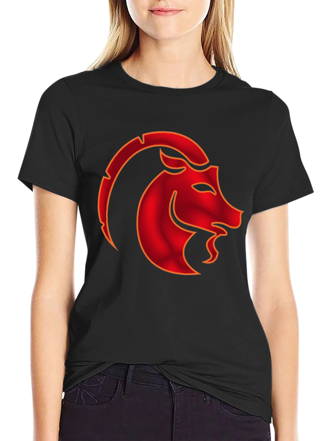 Capricorn Zodiac Graphic T-Shirt - Black