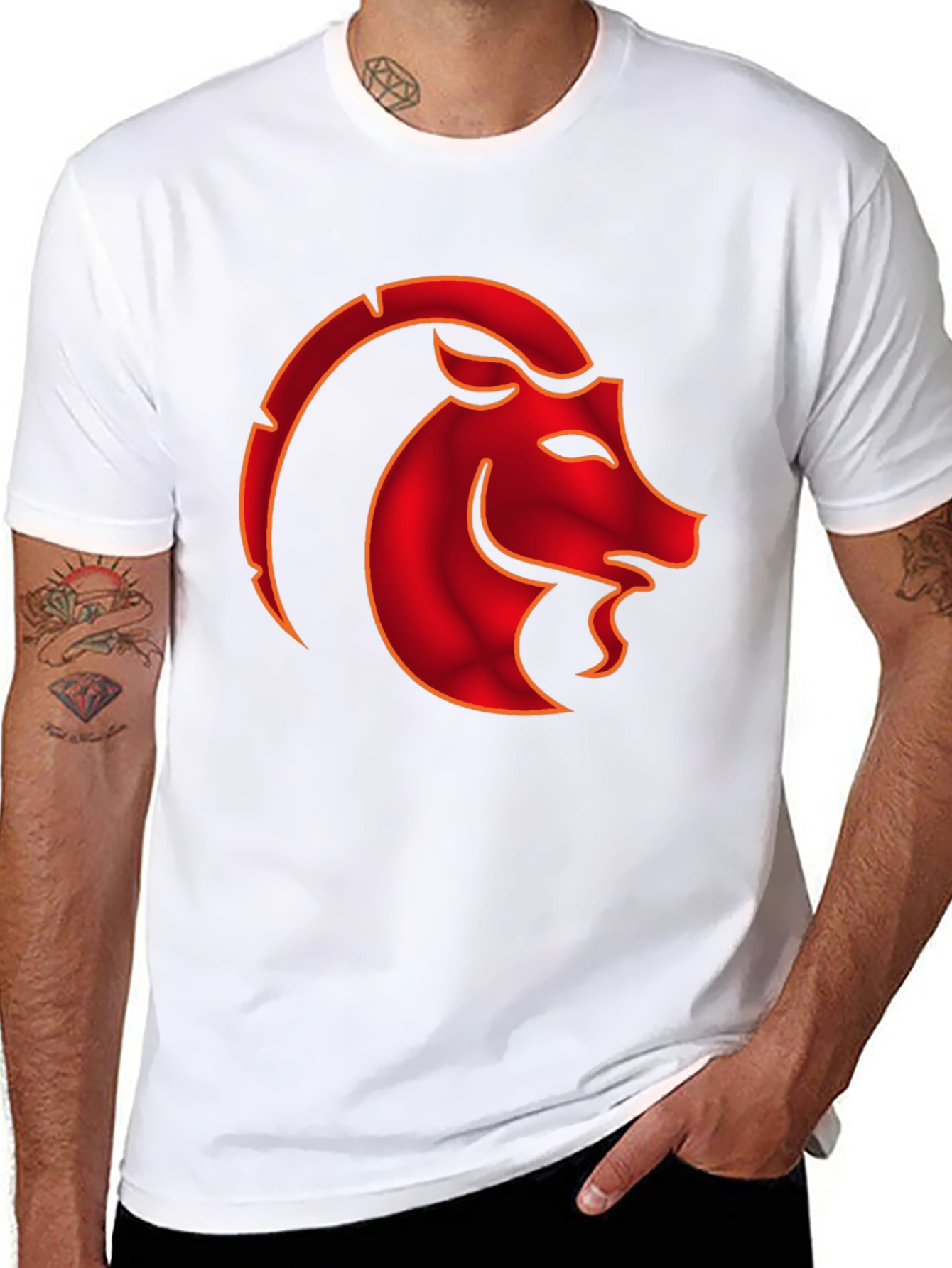 Capricorn Zodiac Graphic T-Shirt - Black