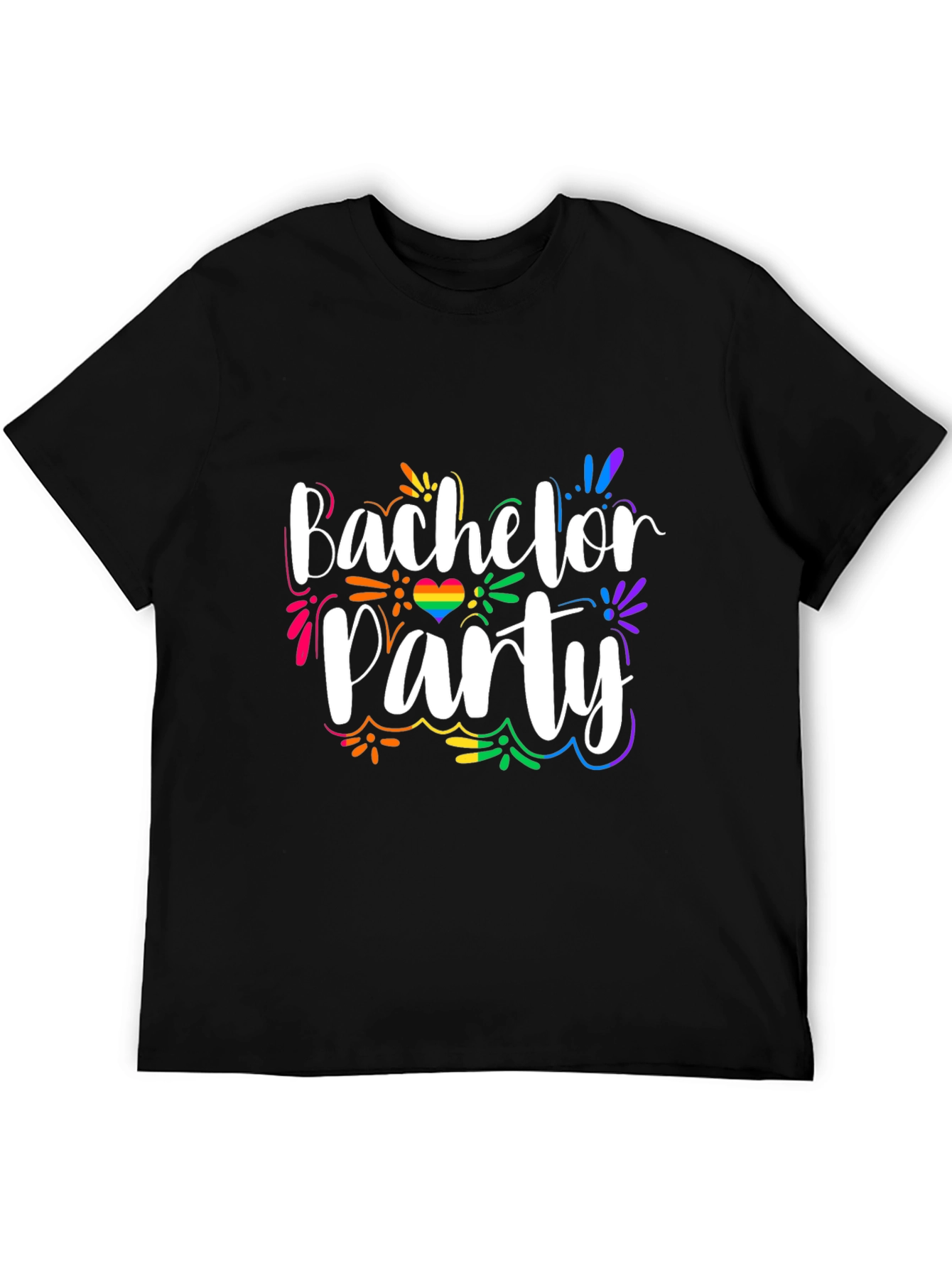 Bachelor Party Rainbow Graphic Tee