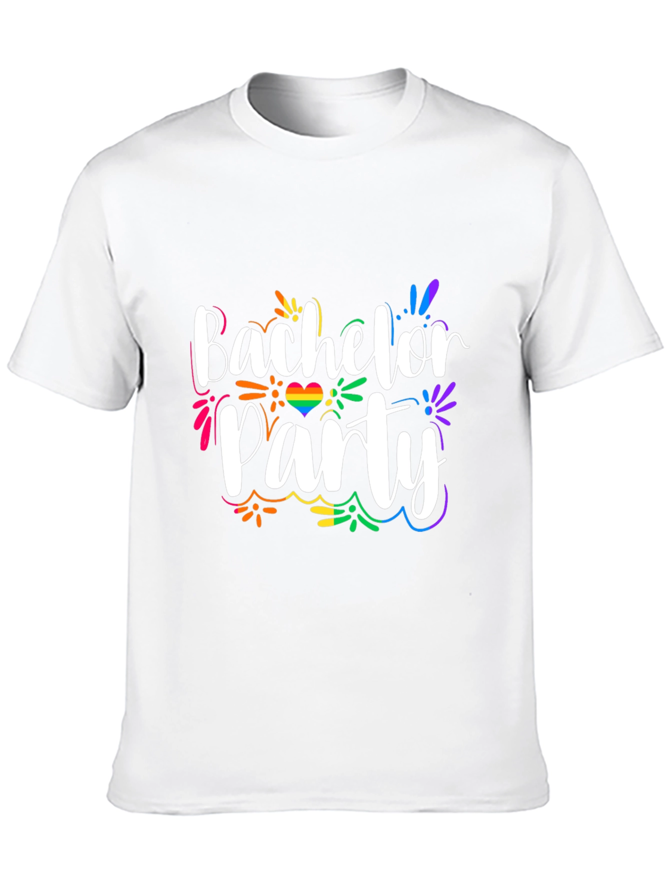 Bachelor Party Rainbow Graphic Tee