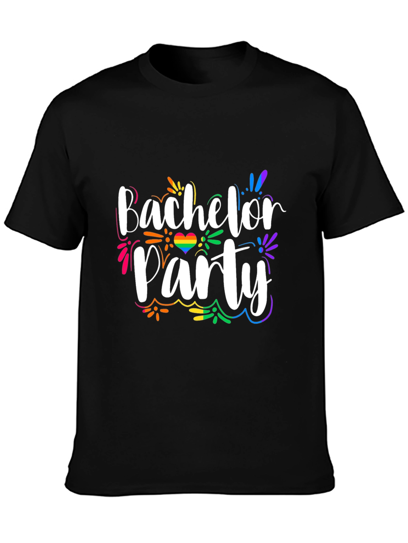 Bachelor Party Rainbow Graphic Tee