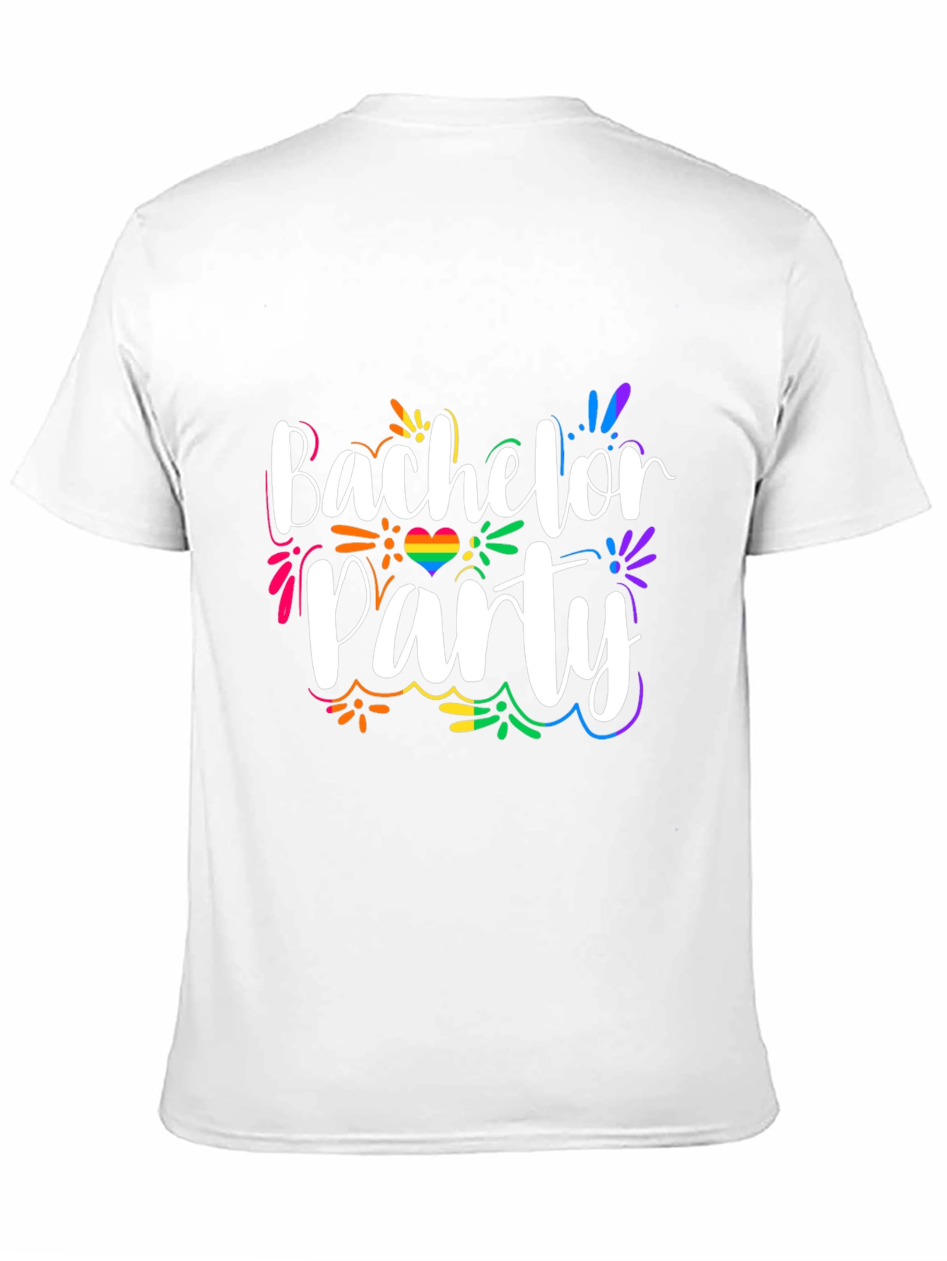 Bachelor Party Rainbow Graphic Tee
