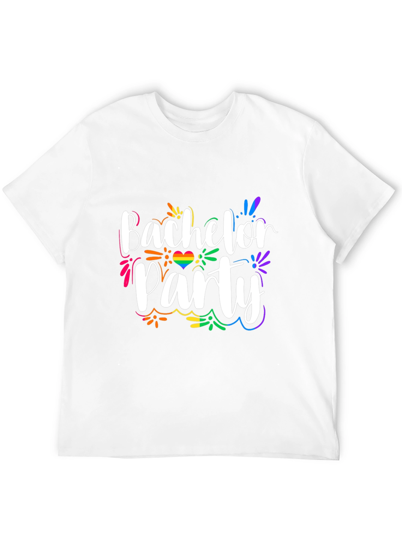 Bachelor Party Rainbow Graphic Tee