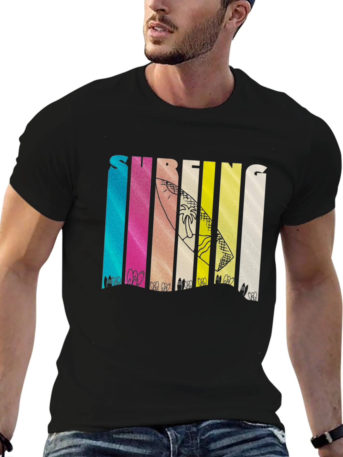 Surfing Design Graphic T-Shirt