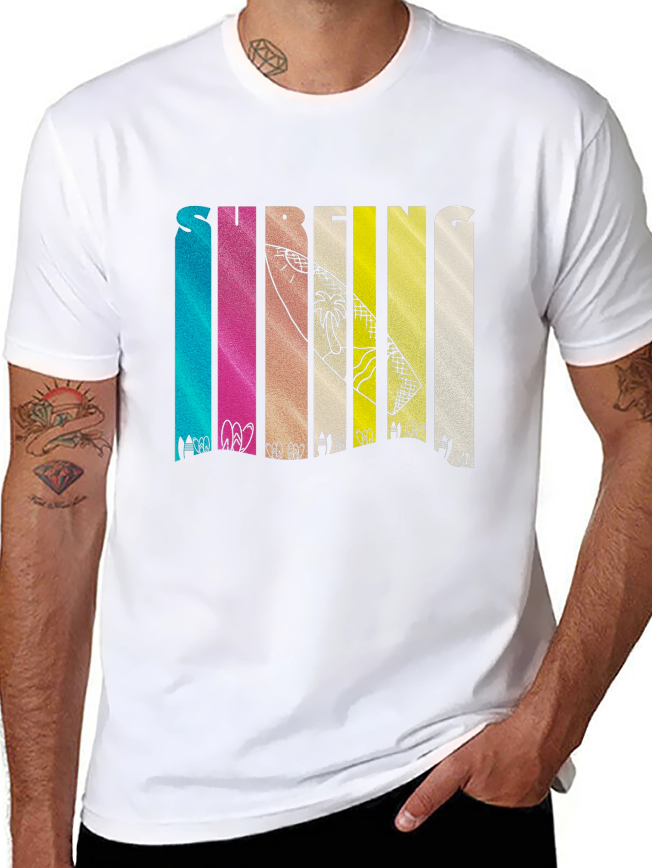 Surfing Design Graphic T-Shirt