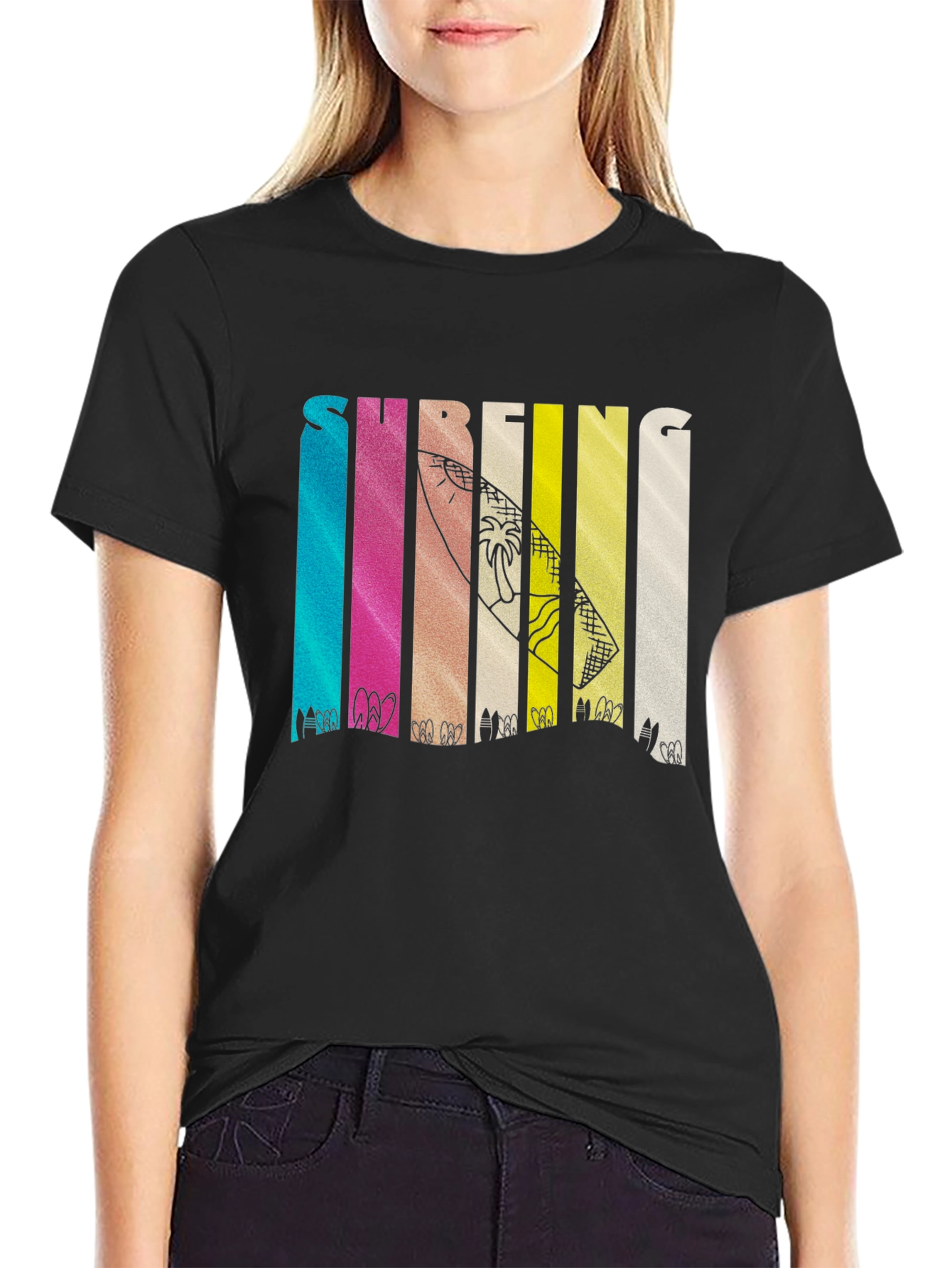 Surfing Design Graphic T-Shirt