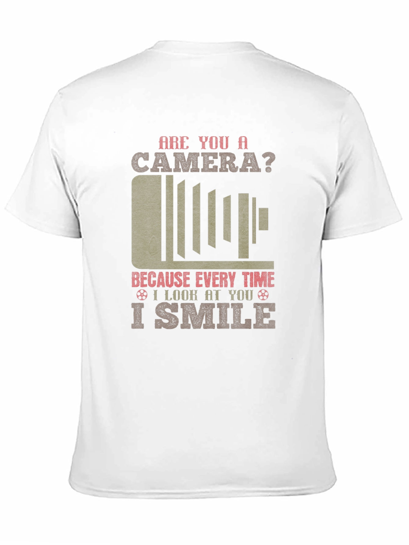 Camera Smile Mens Graphic T-Shirt