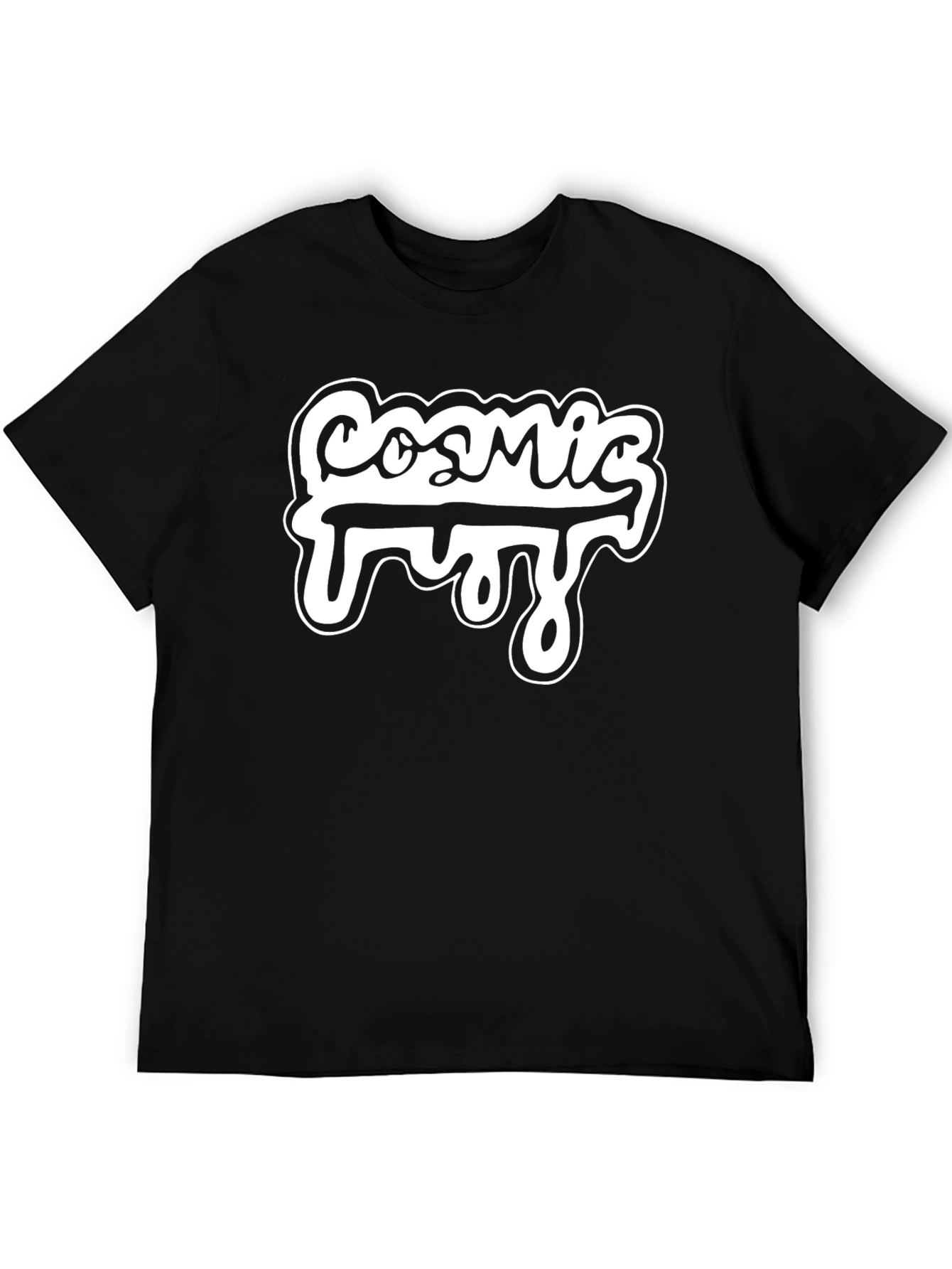 Cosmic Fuzz Black Graphic T-Shirt