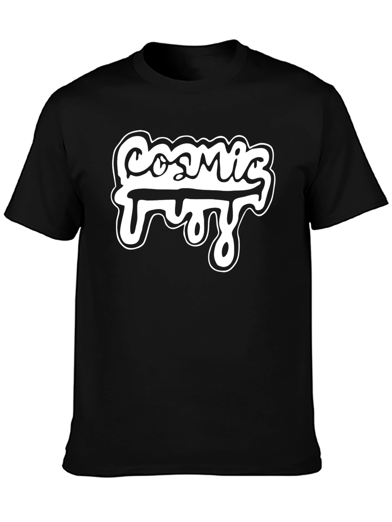 Cosmic Fuzz Black Graphic T-Shirt