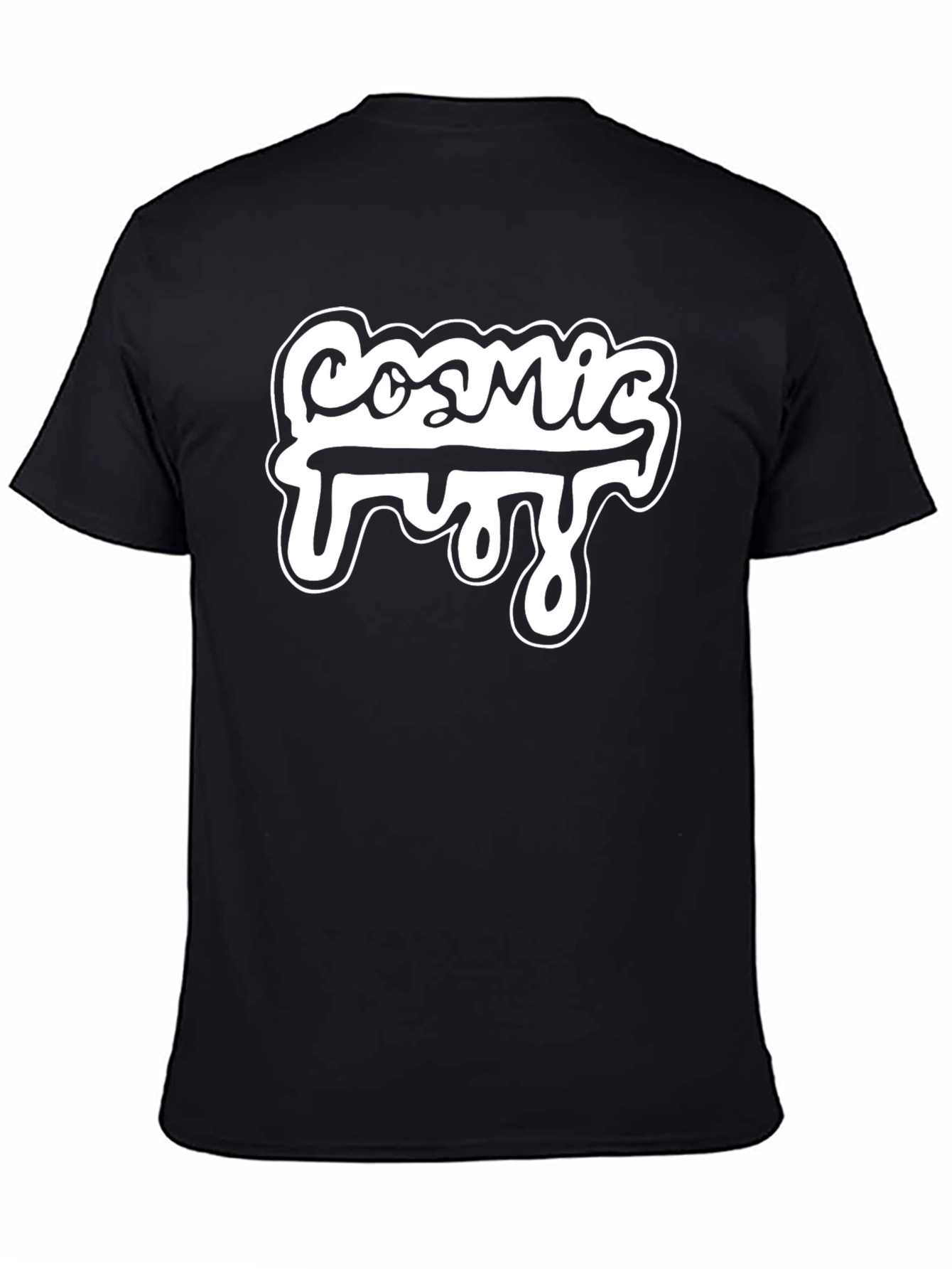 Cosmic Fuzz Black Graphic T-Shirt