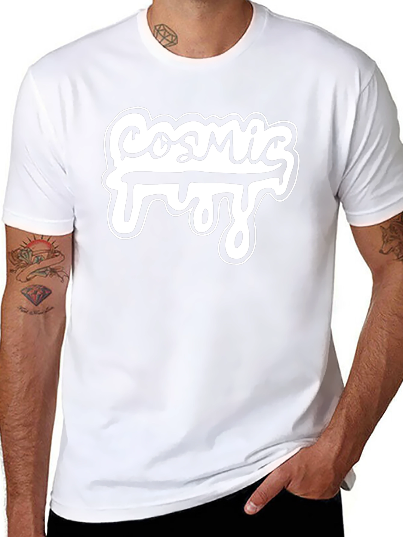 Cosmic Fuzz Black Graphic T-Shirt