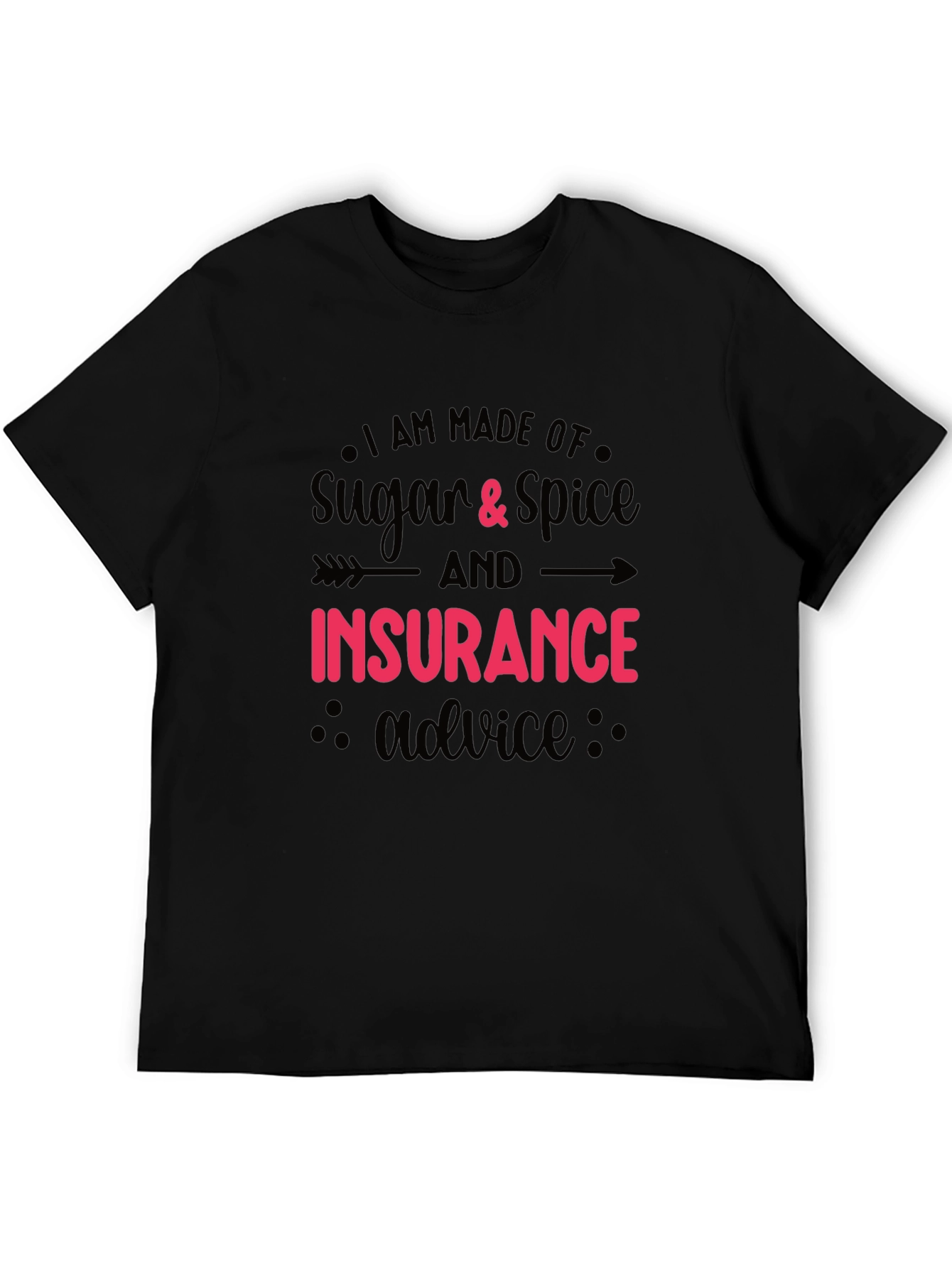 Sugar & Spice Insurance Advice Black T-Shirt